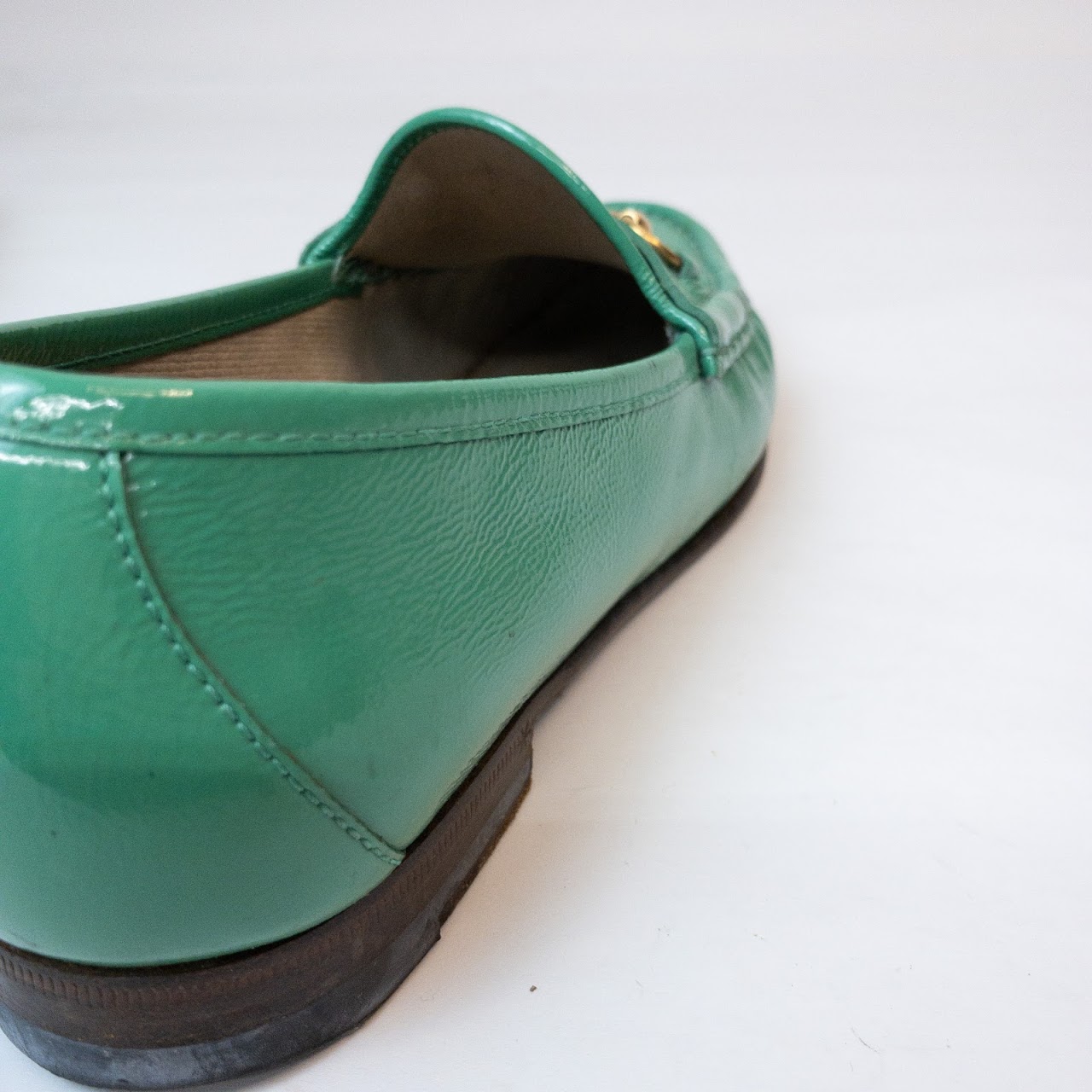 Gucci Green Patent Leather Loafers