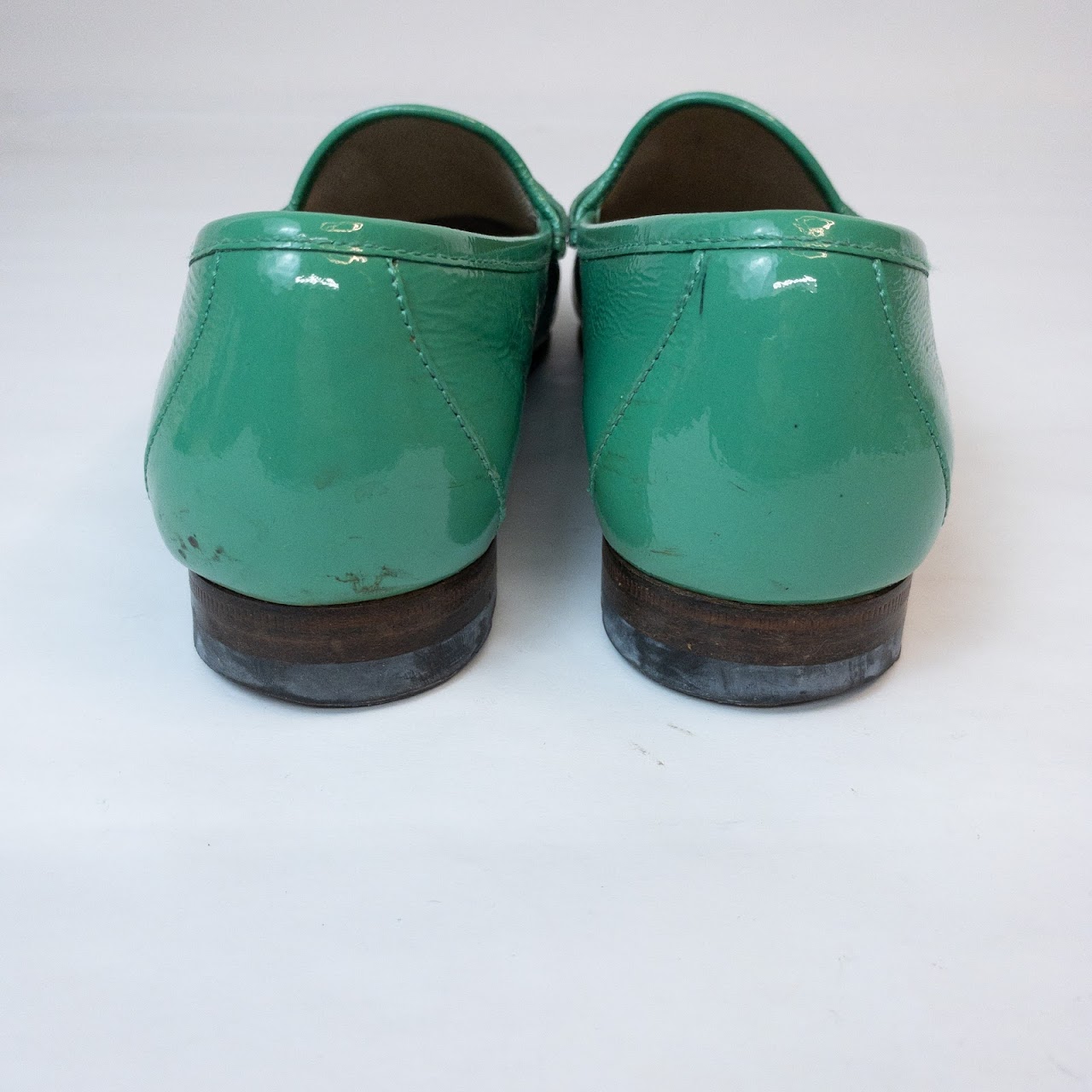 Gucci Green Patent Leather Loafers