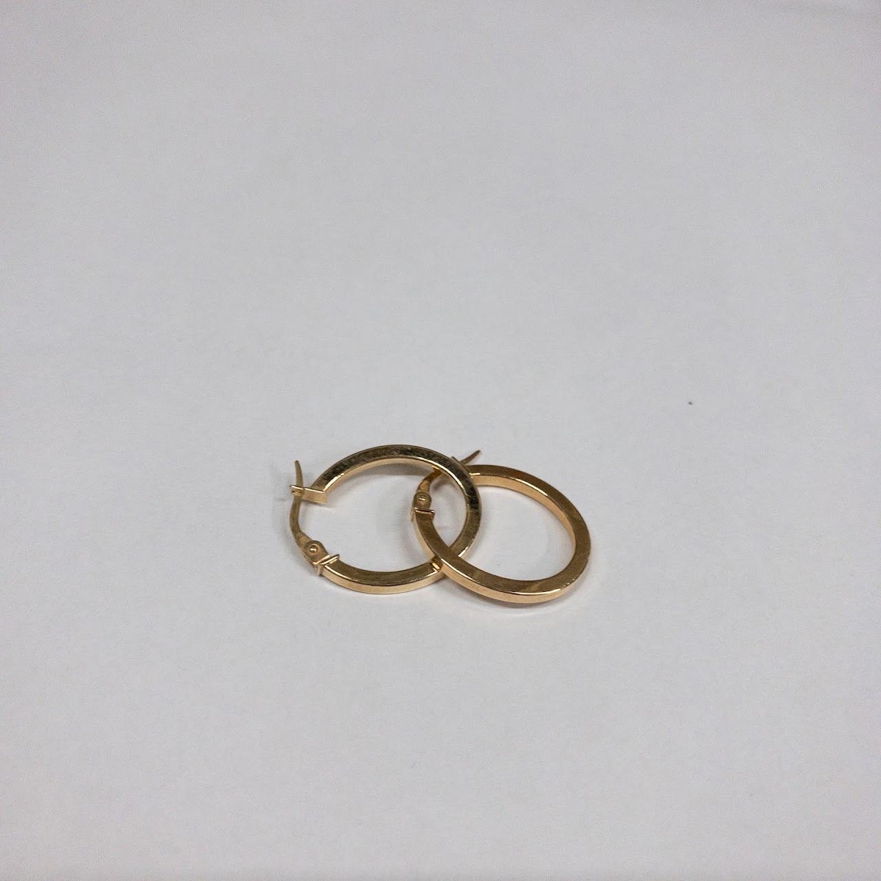 14K Gold Oval Hoop Earrings