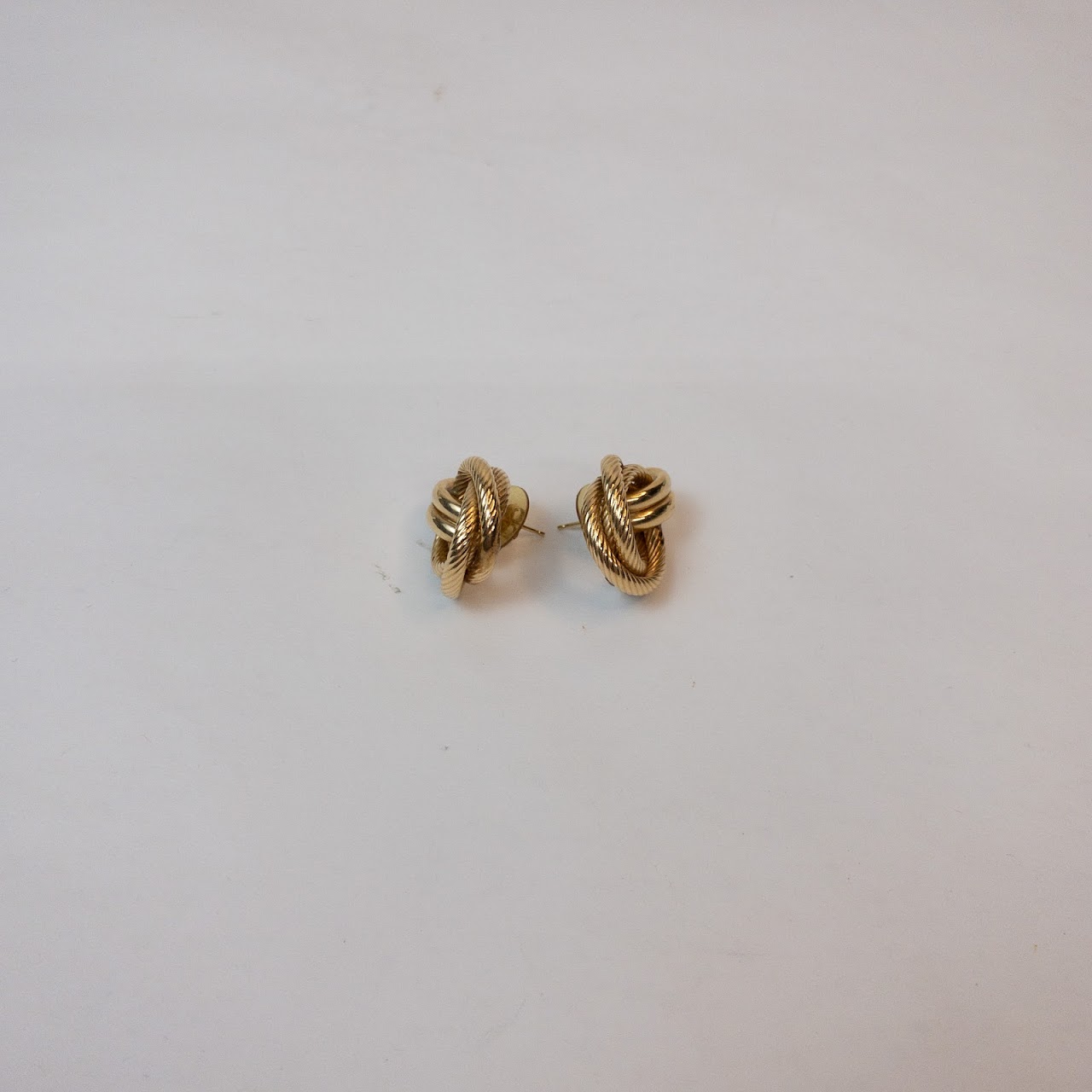 14K Gold Triple Twist Earrings