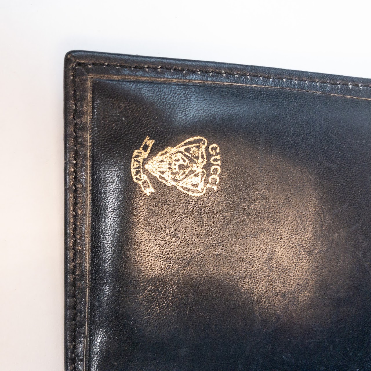 Gucci Vintage Navy Blue Leather Wallet