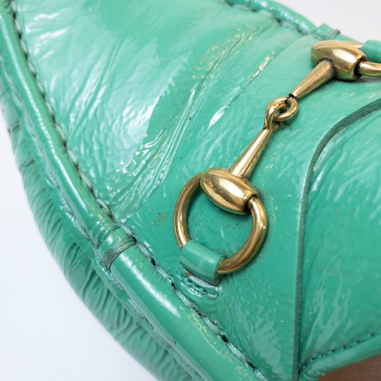 Gucci Green Patent Leather Loafers