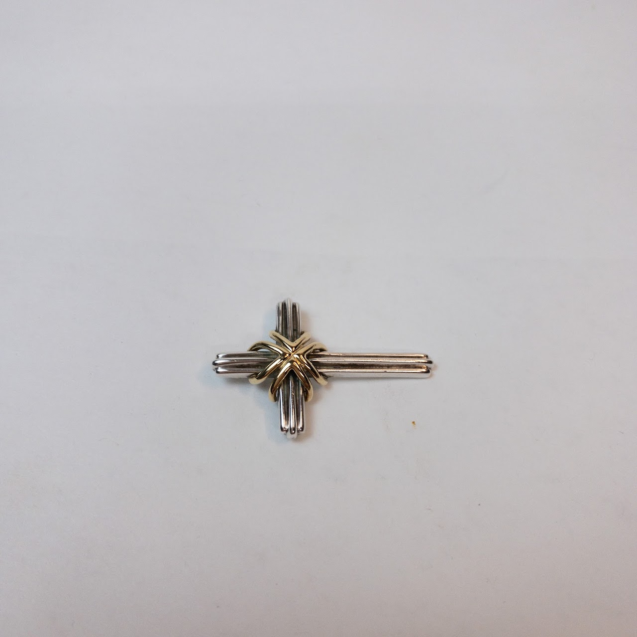 Tiffany & Co. 18K Gold & Sterling Silver Cross Pendant