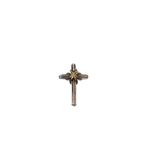 Tiffany & Co. 18K Gold & Sterling Silver Cross Pendant