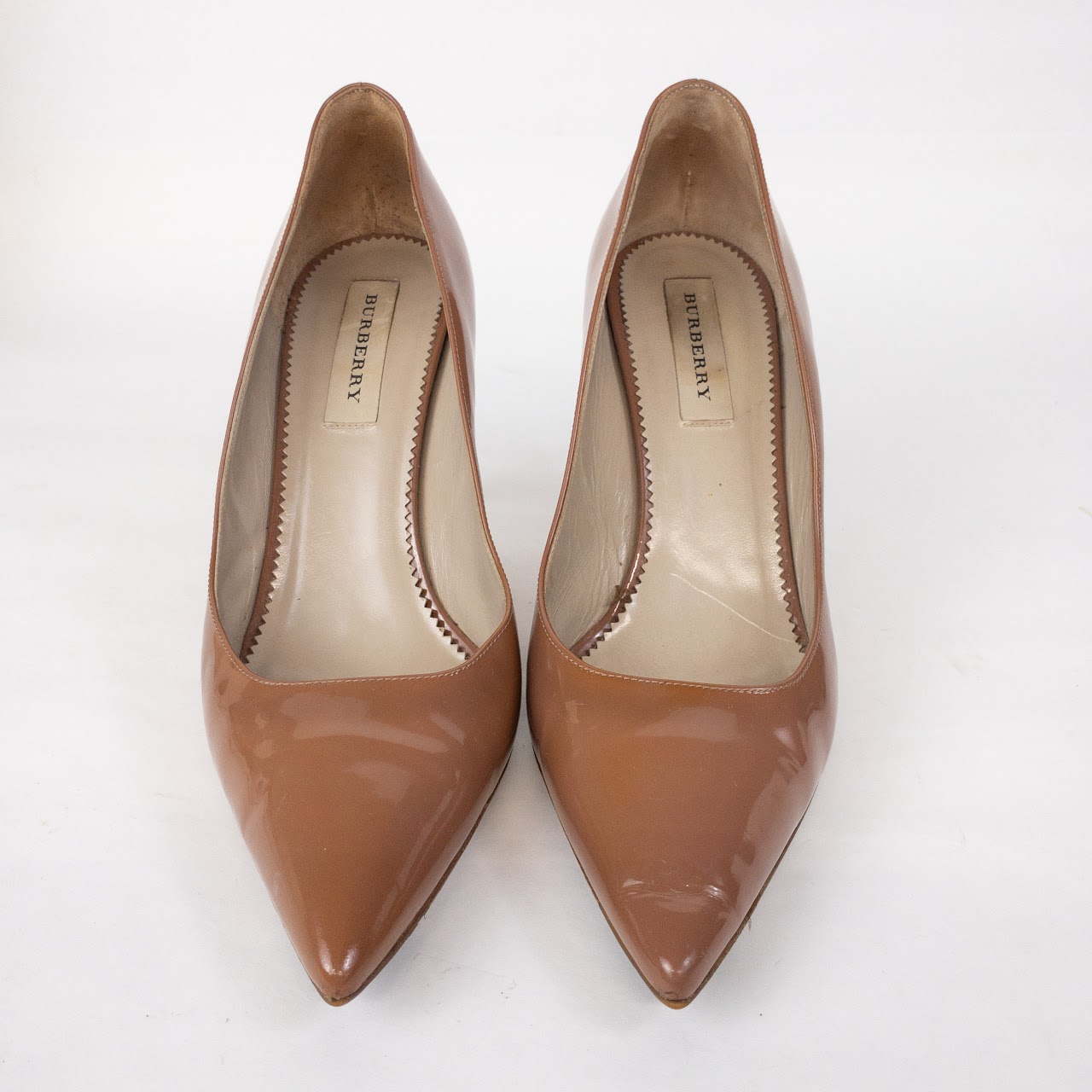 Burberry Patent Leather Rosewood Pumps
