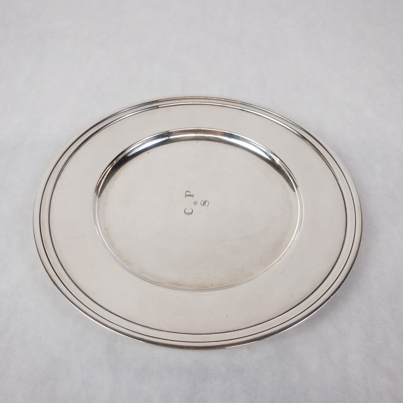 Tiffany & Co. Sterling Silver Monogrammed Plate