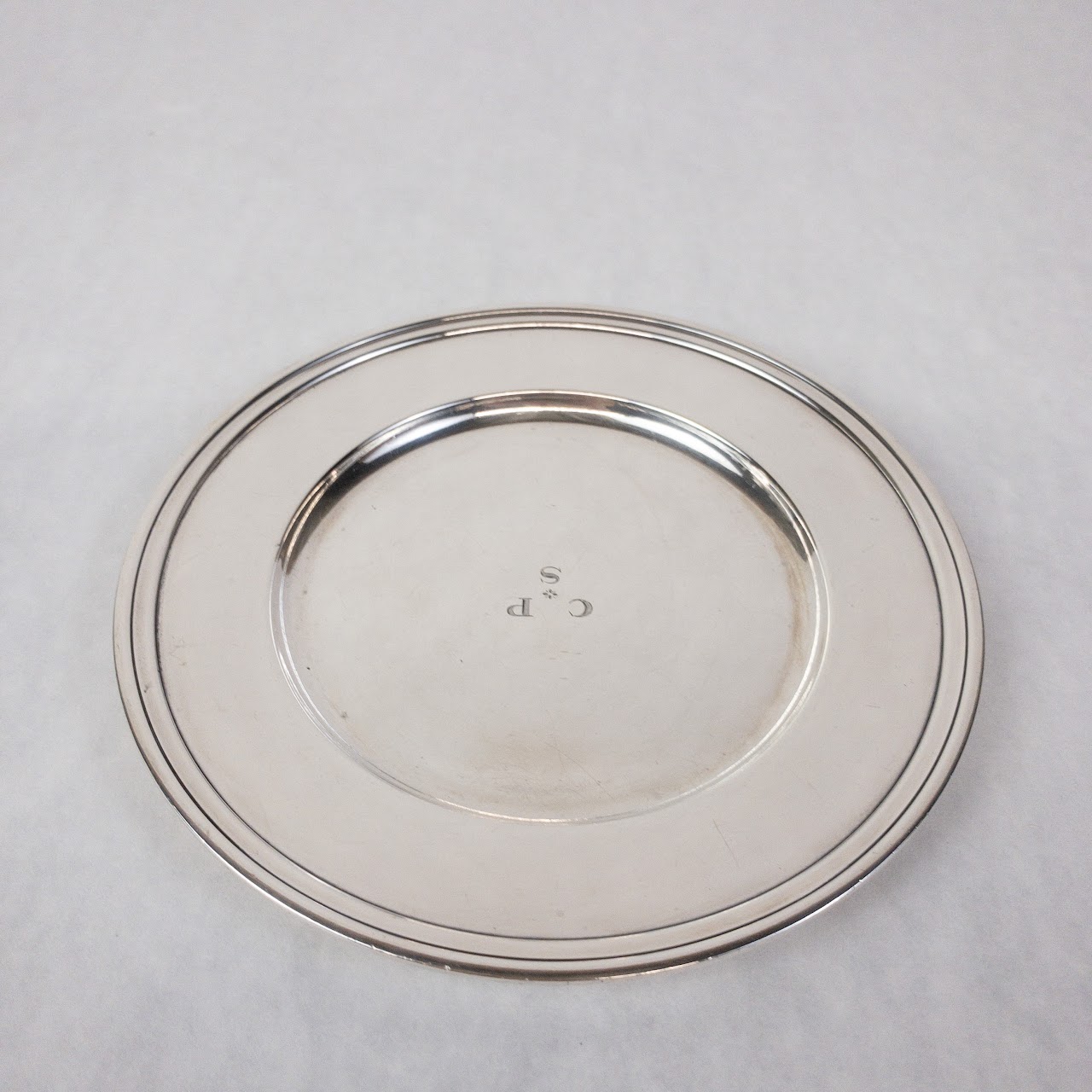 Tiffany & Co. Sterling Silver Monogrammed Plate