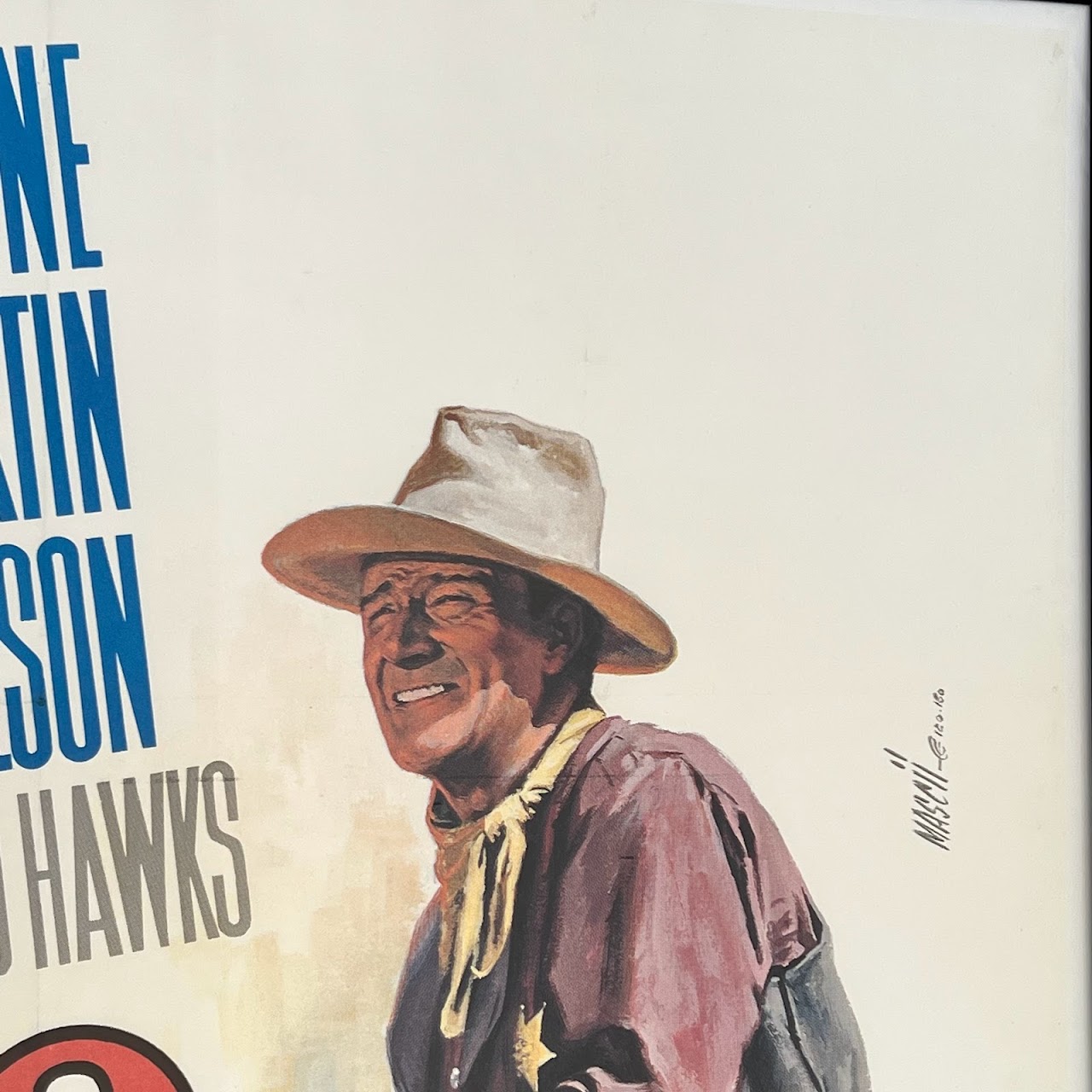 John Wayne & Dean Martin 'Rio Bravo' Original French Movie Poster