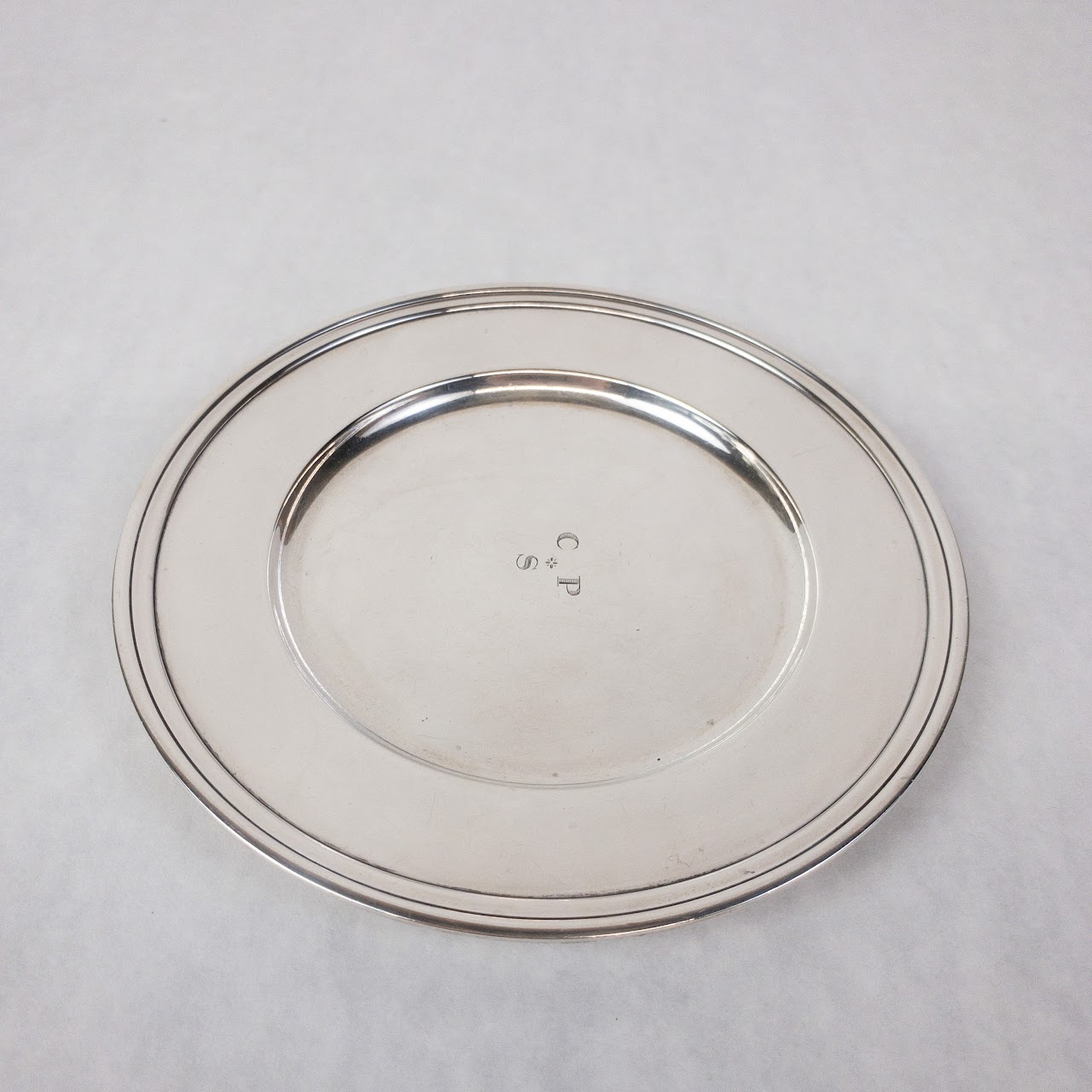 Tiffany & Co. Sterling Silver Monogrammed Plate