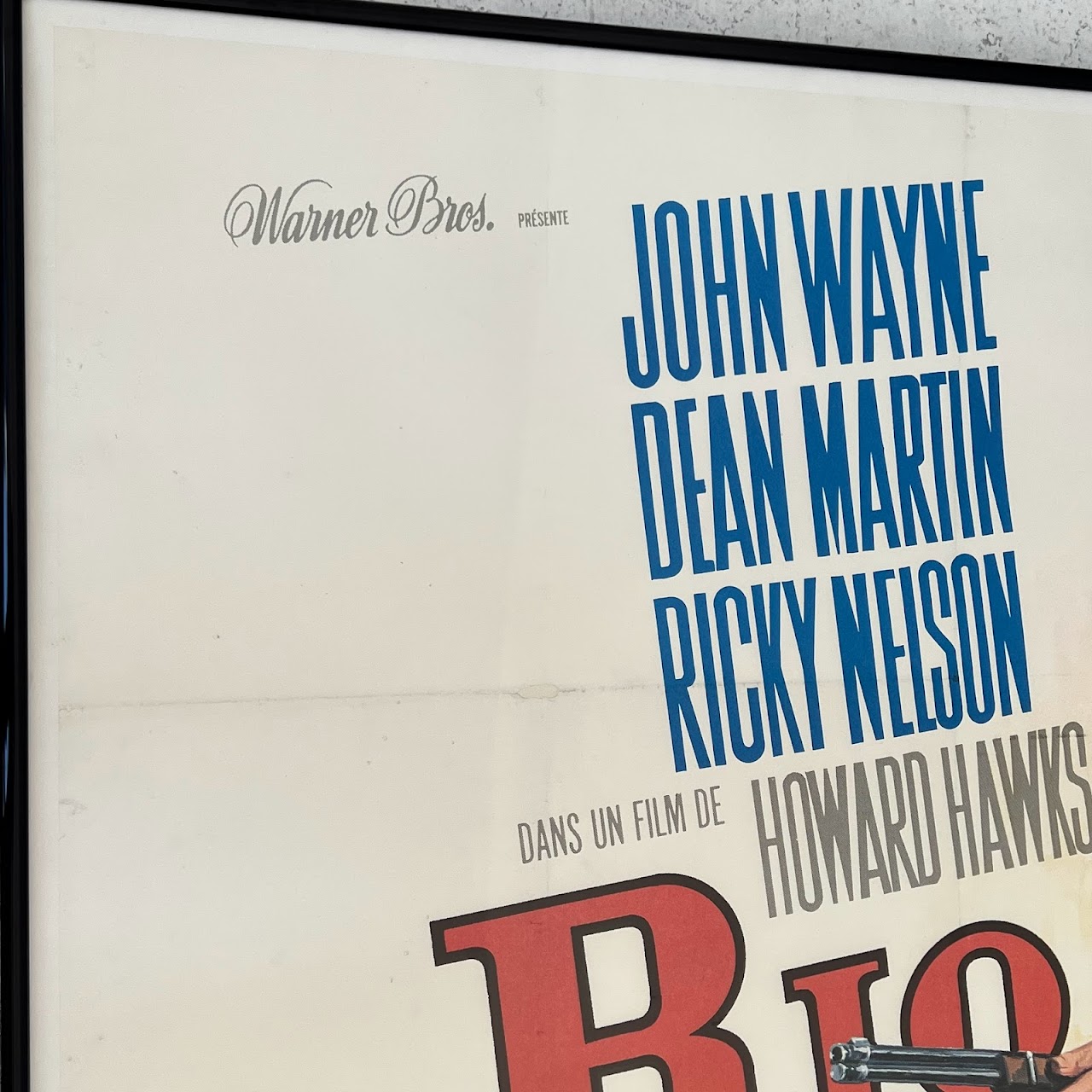 John Wayne & Dean Martin 'Rio Bravo' Original French Movie Poster