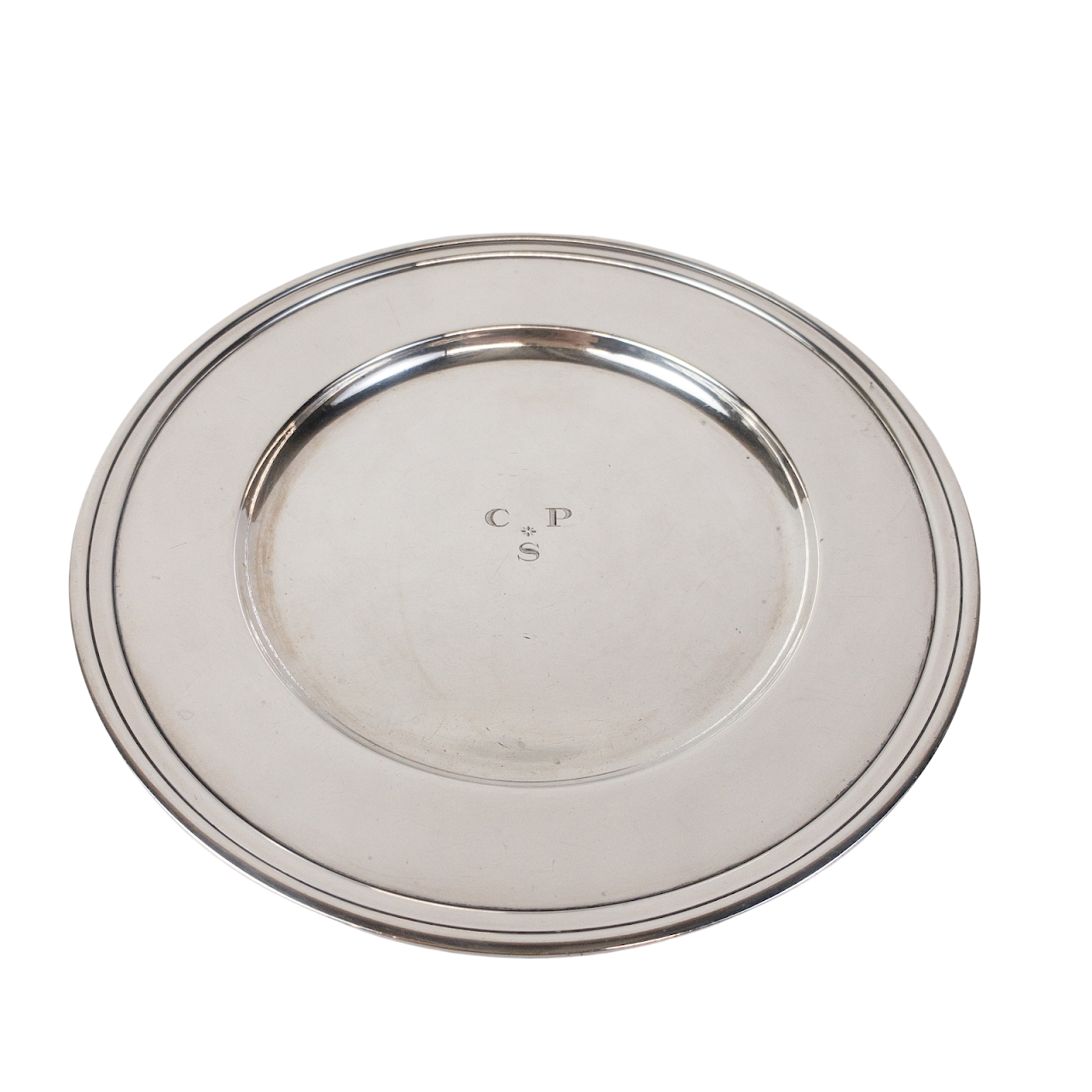 Tiffany & Co. Sterling Silver Monogrammed Plate