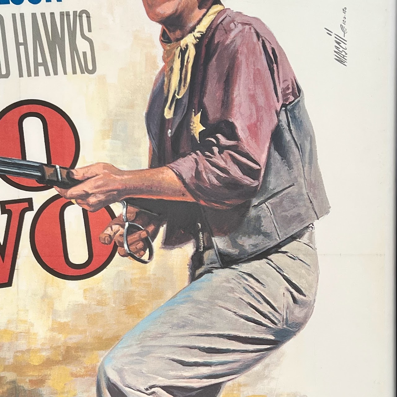 John Wayne & Dean Martin 'Rio Bravo' Original French Movie Poster