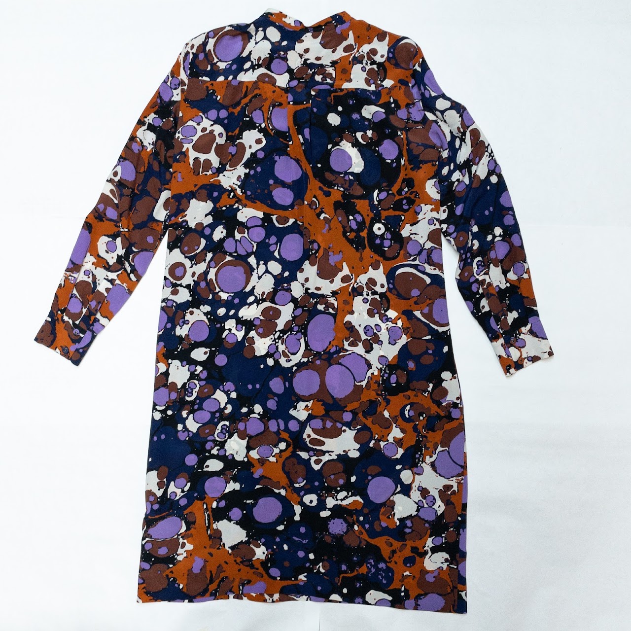 Bottega Veneta Modernist Purple & Orange Smock Dress