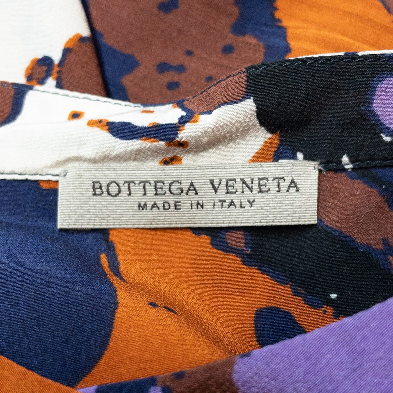 Bottega Veneta Modernist Purple & Orange Smock Dress