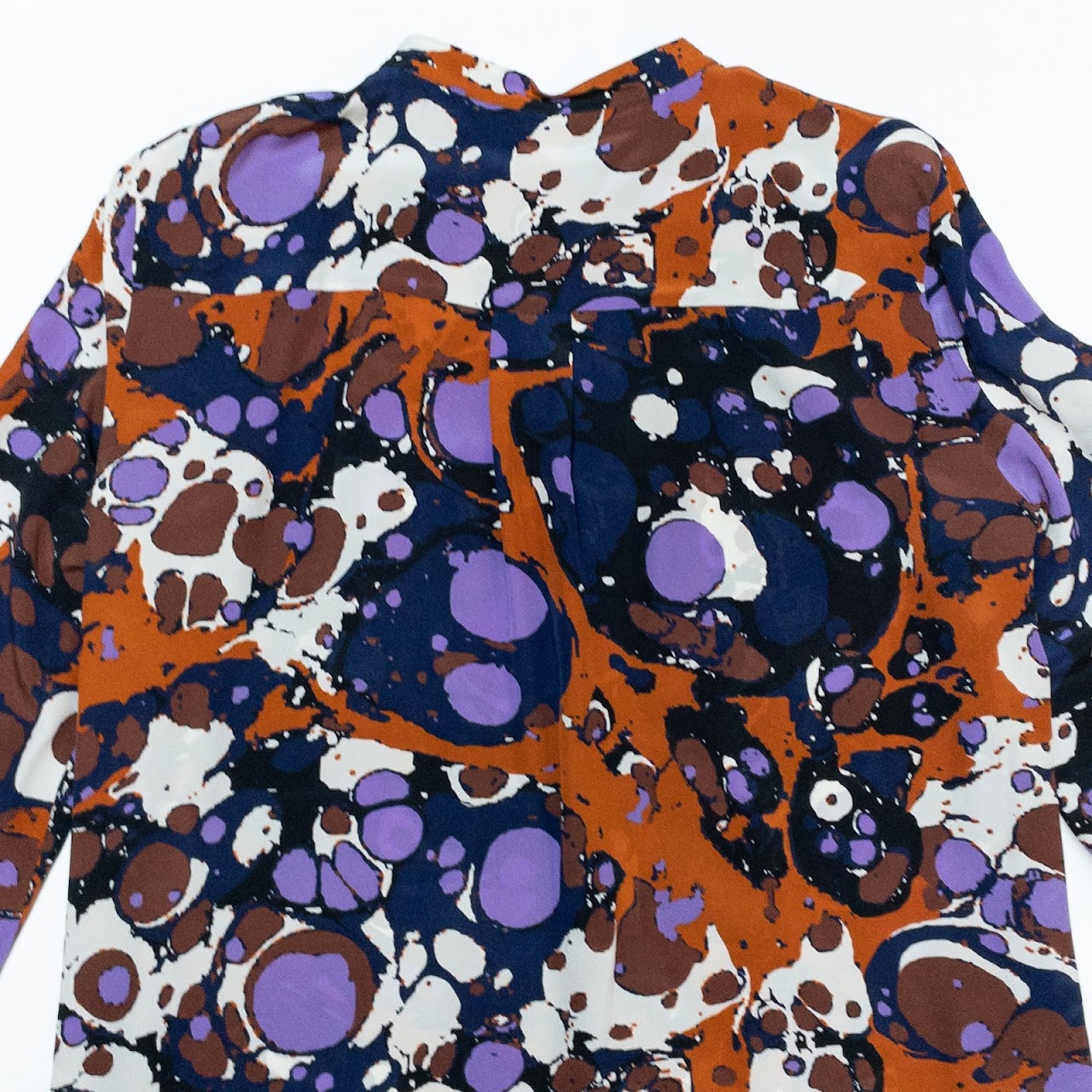 Bottega Veneta Modernist Purple & Orange Smock Dress