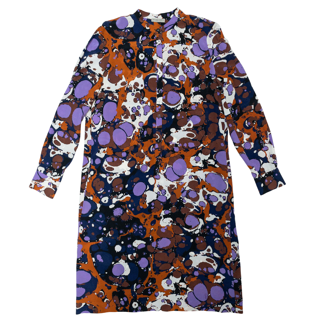 Bottega Veneta Modernist Purple & Orange Smock Dress