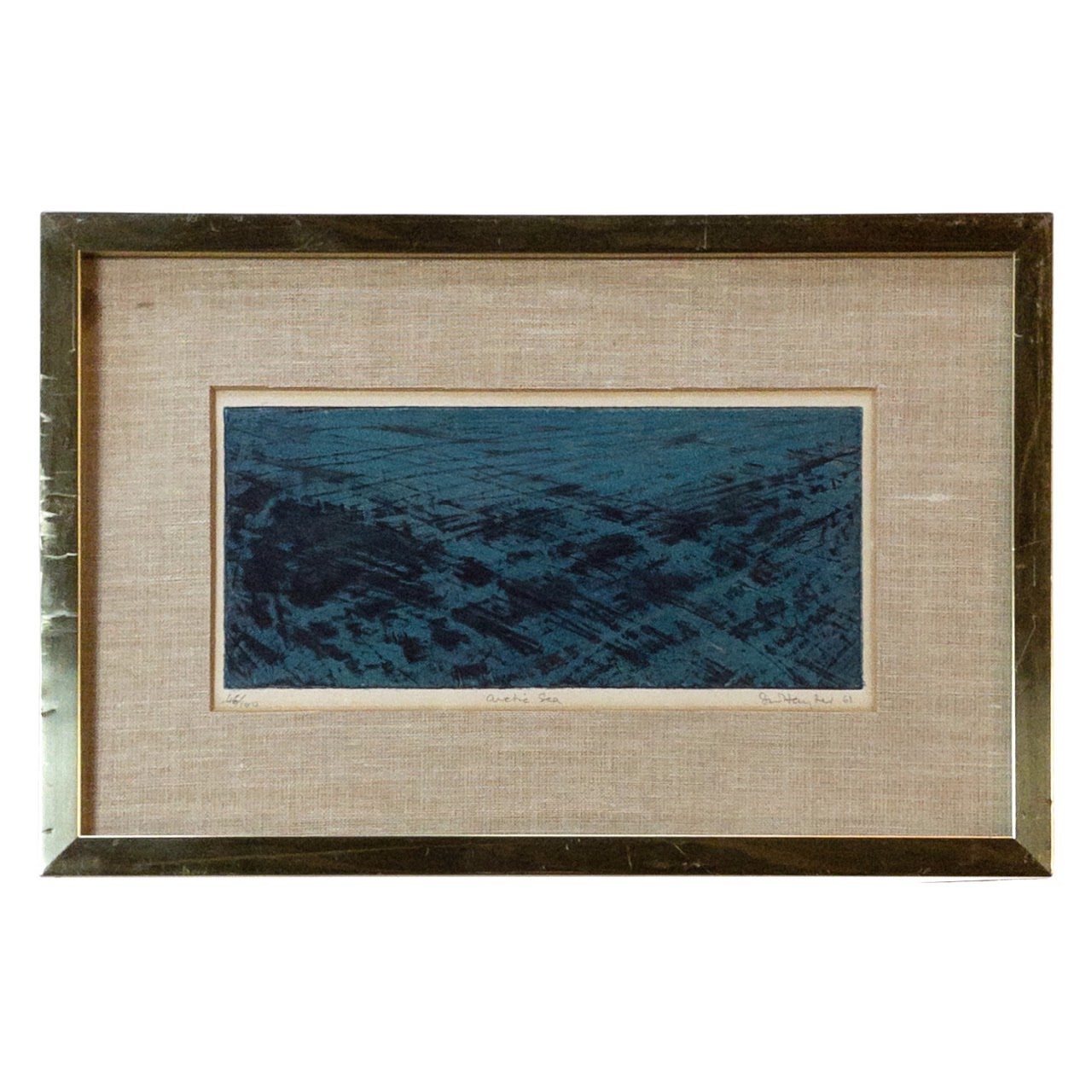 'Arctic Sea' Signed Woodblock Print