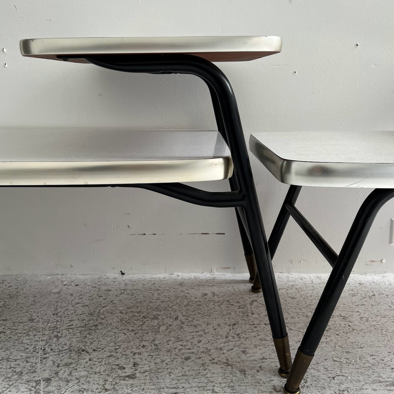 Lloyd Mid-Century Faux Wood Side Table Pair