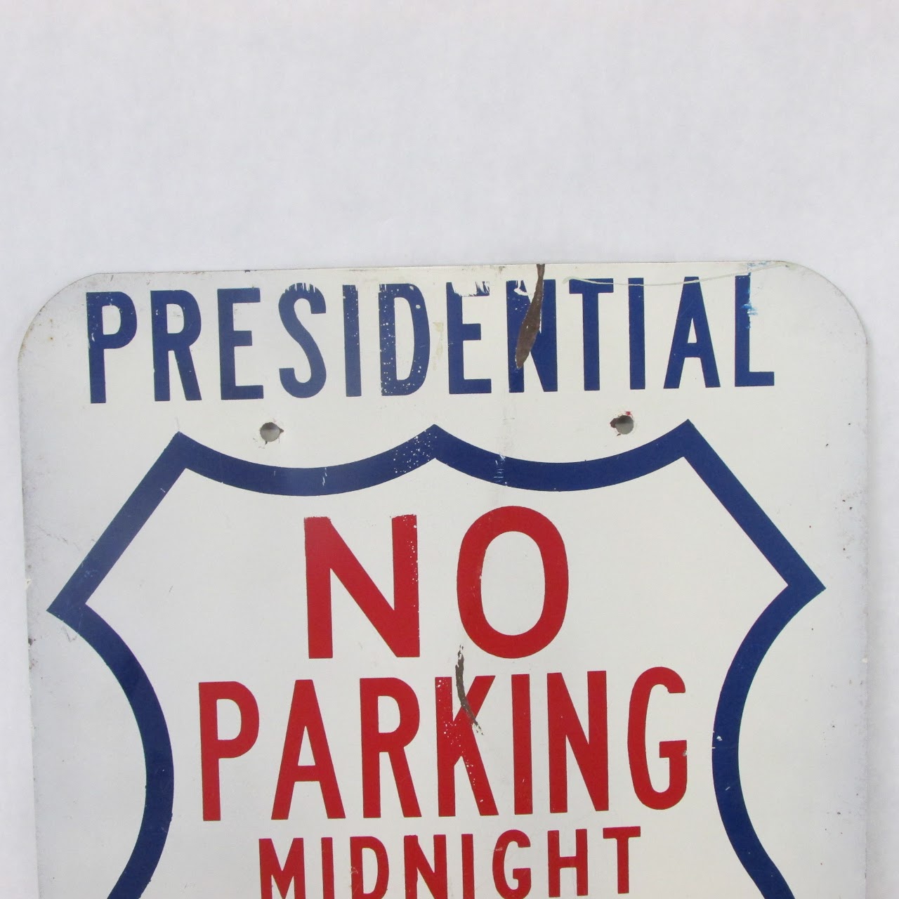 1965 L.B.J. Presidential Inauguration No Parking Sign