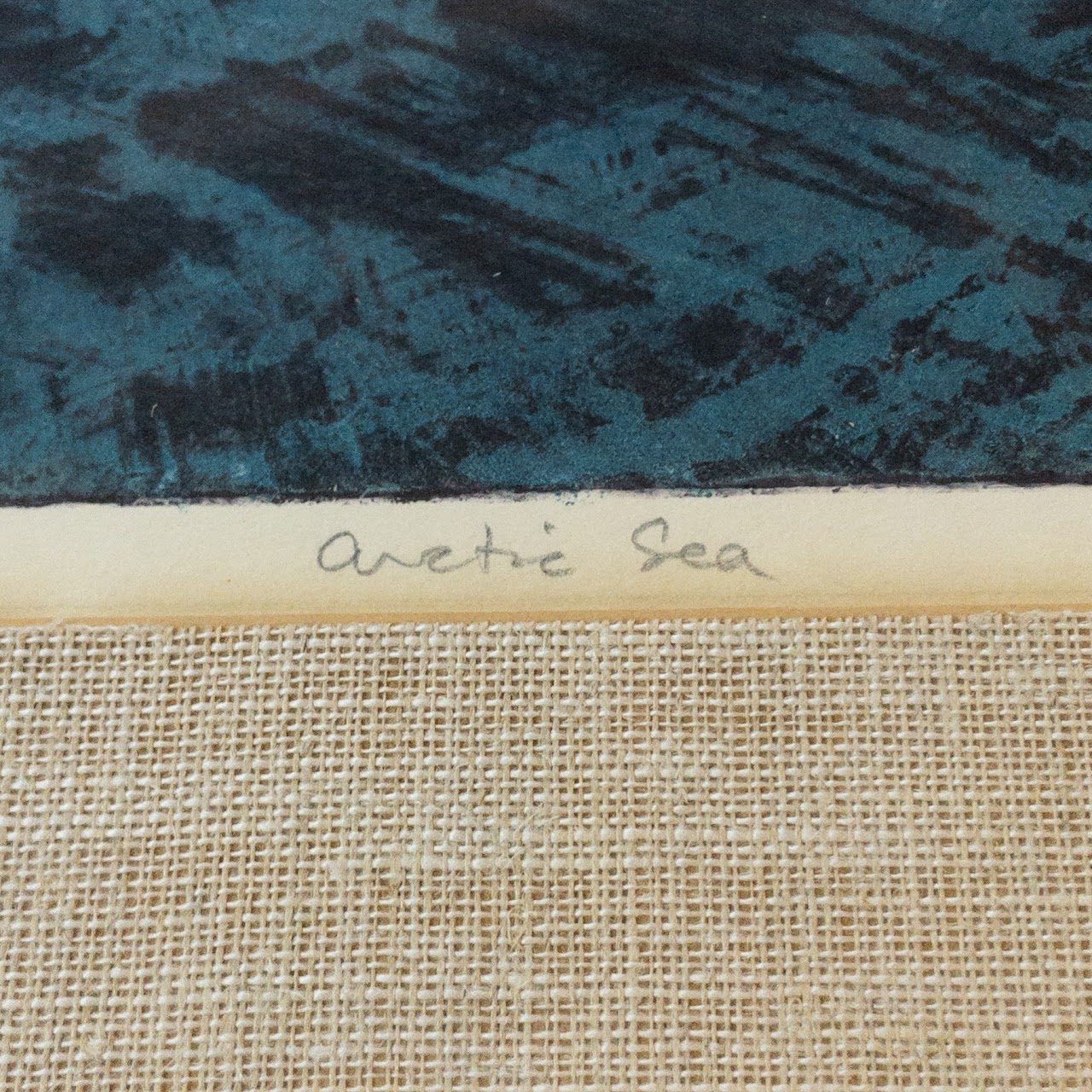 'Arctic Sea' Signed Woodblock Print