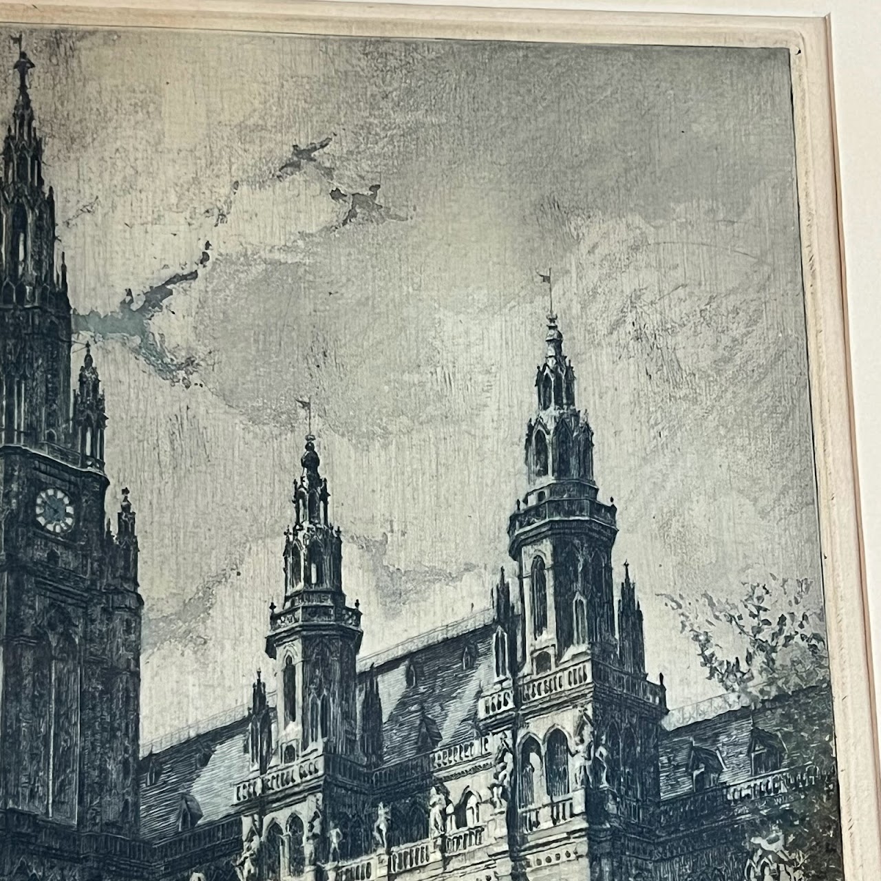 Hans Leisch Signed Cathedral Etching