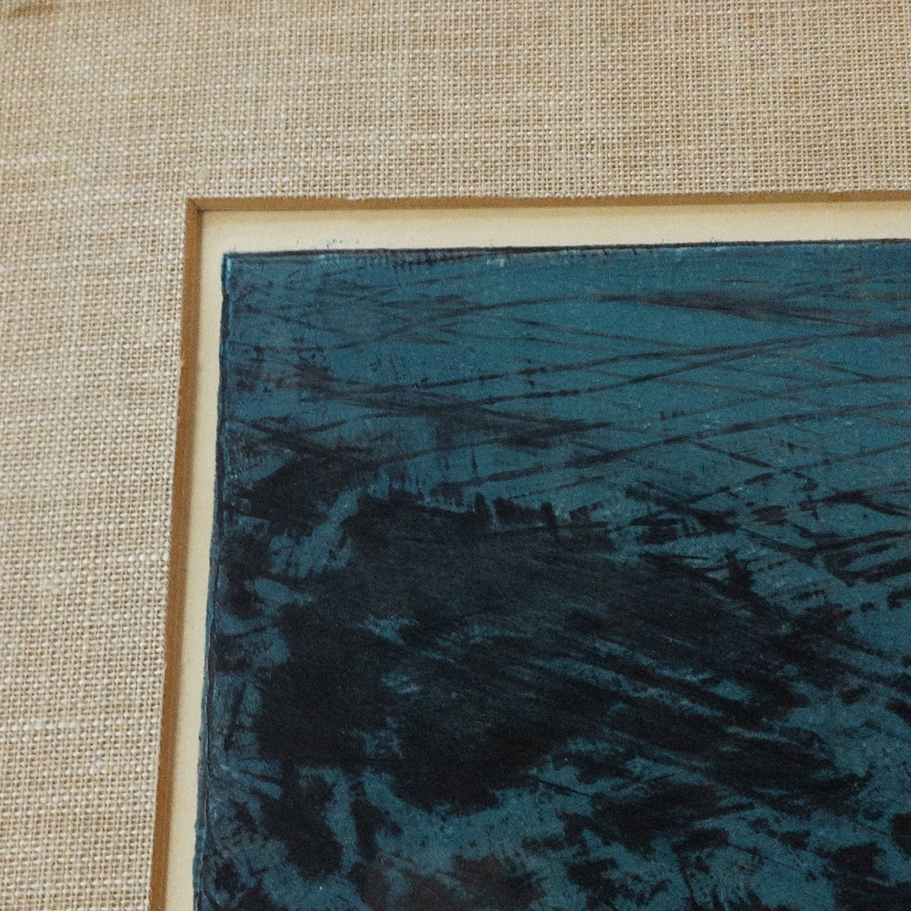 'Arctic Sea' Signed Woodblock Print