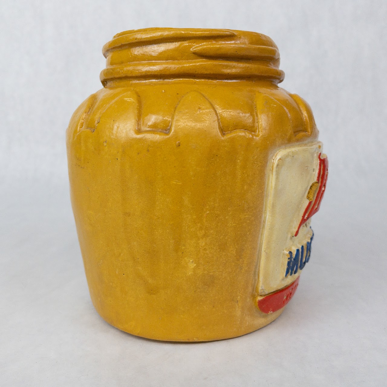Vintage French's Mustard Jar Planter