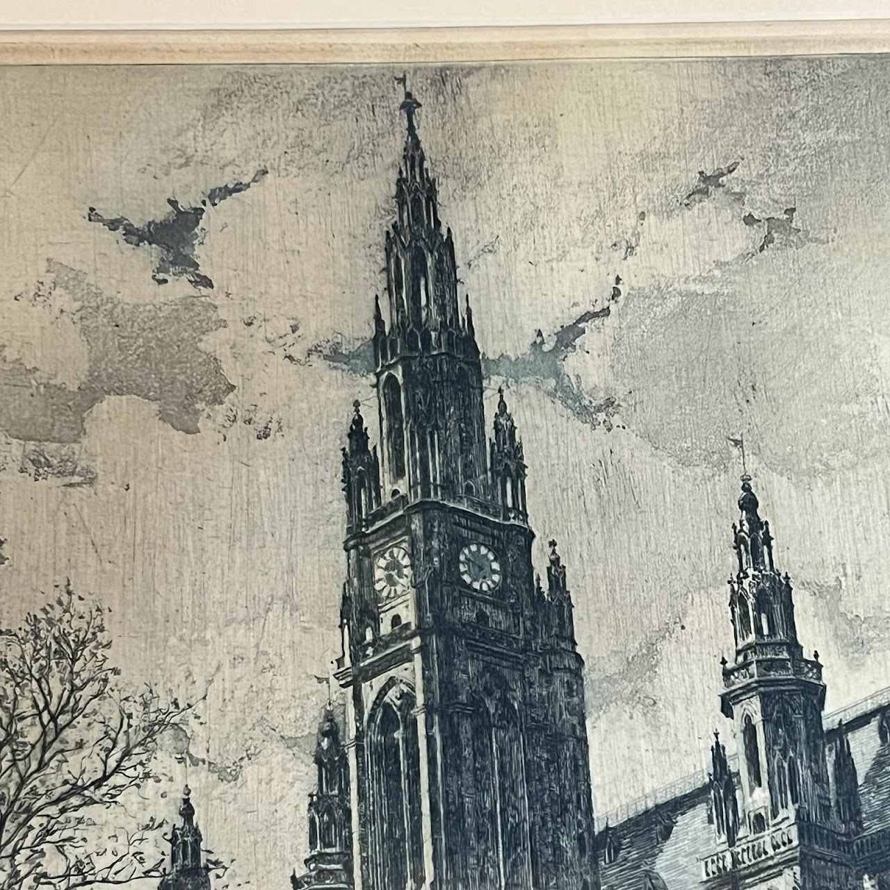 Hans Leisch Signed Cathedral Etching