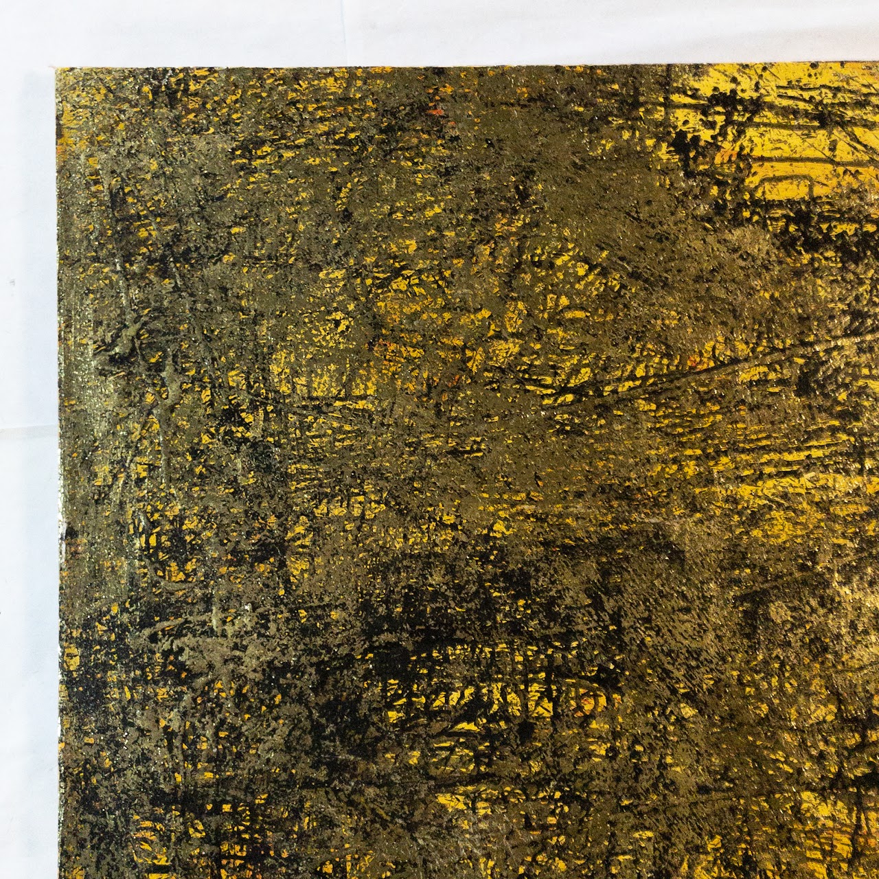 Yellow & Gold Leaf Abstract Painting