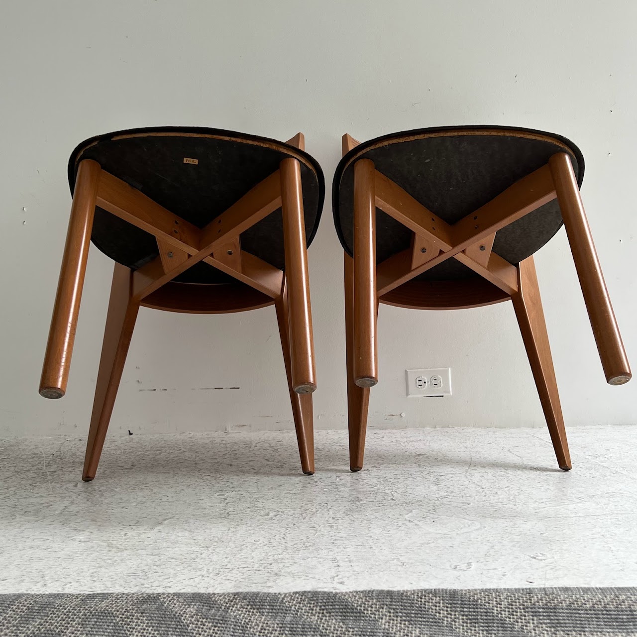 Calligaris Italian Postmodern Dining Chair Pair