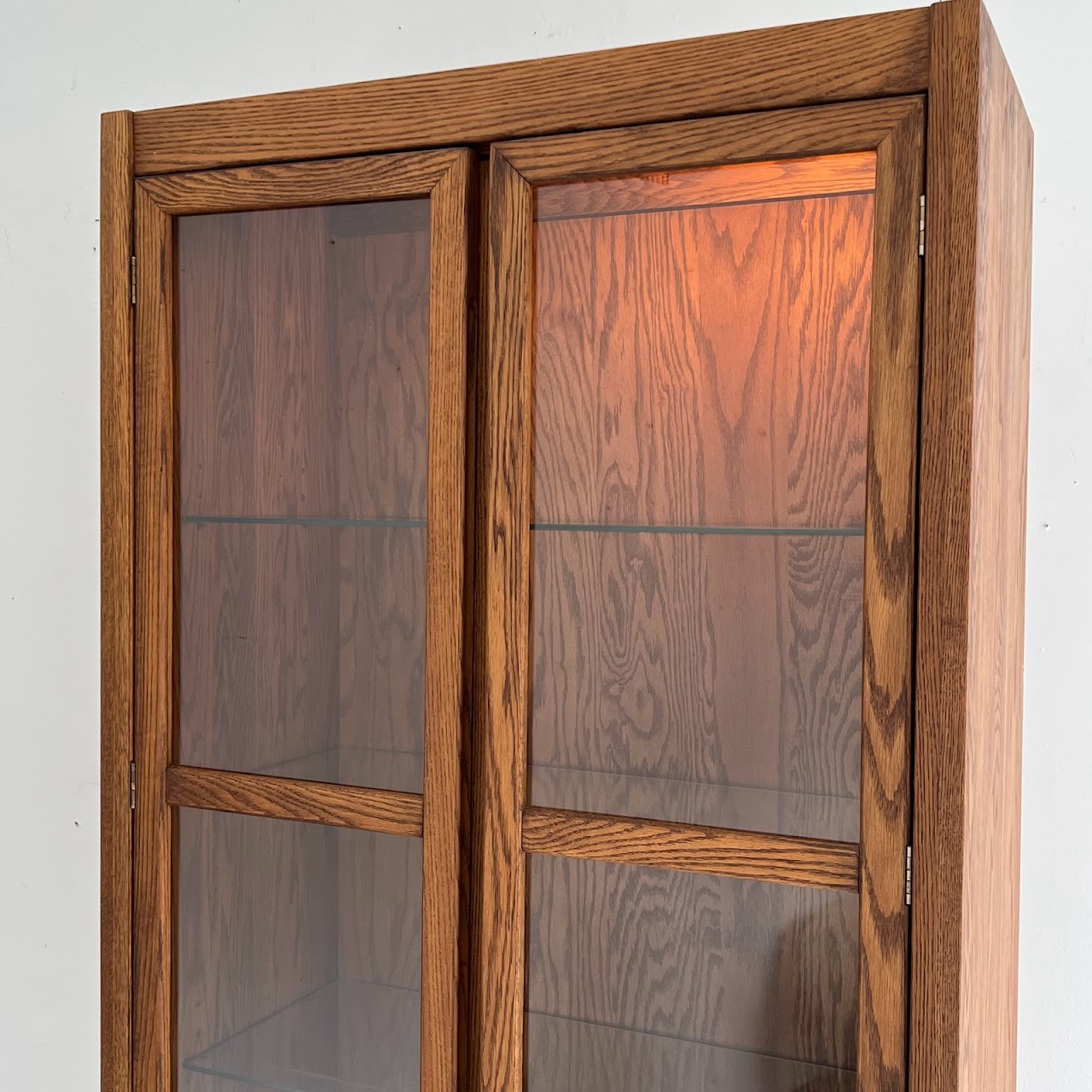 Russel Wright for Conant Ball Mid-Century Oak Display Cabinet