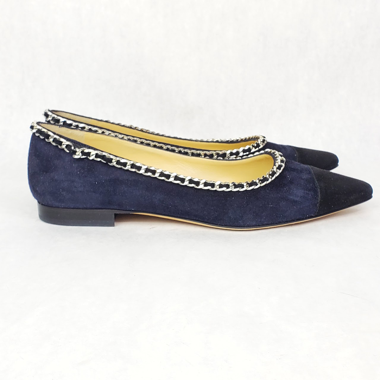 Pancaldi For Diane B Suede Chain Flats