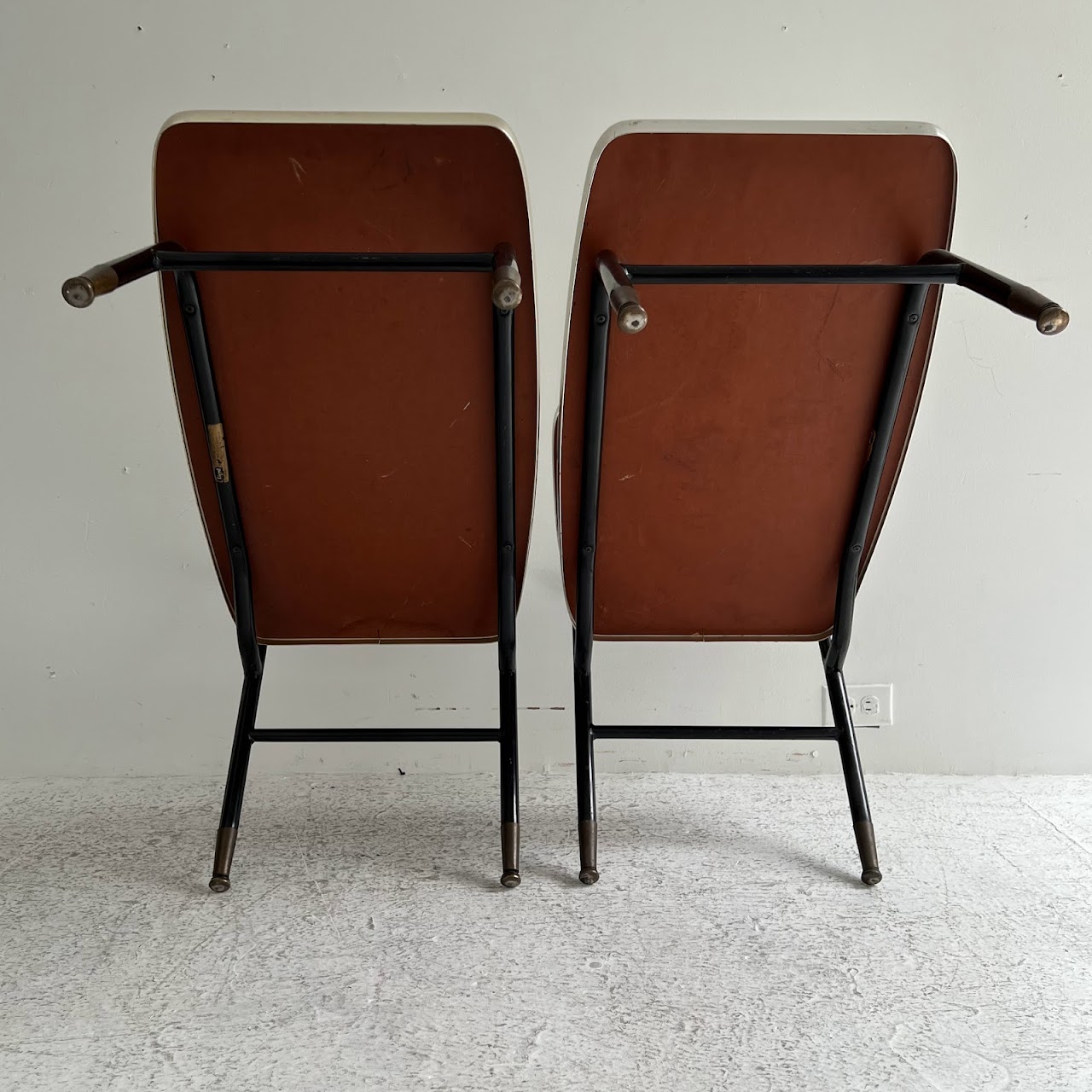 Lloyd Mid-Century Faux Wood Side Table Pair