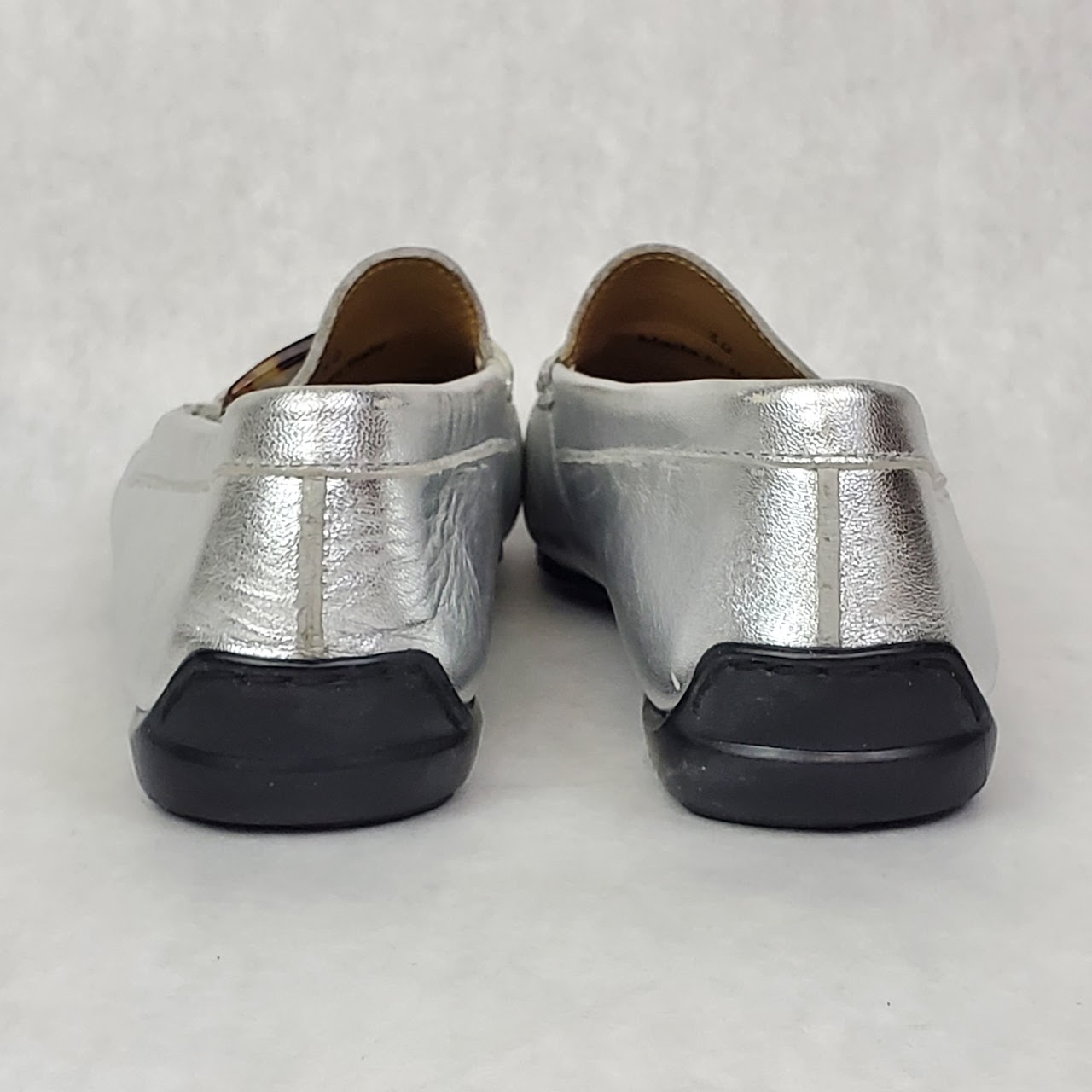 Diane B. Metallic Leather Loafers