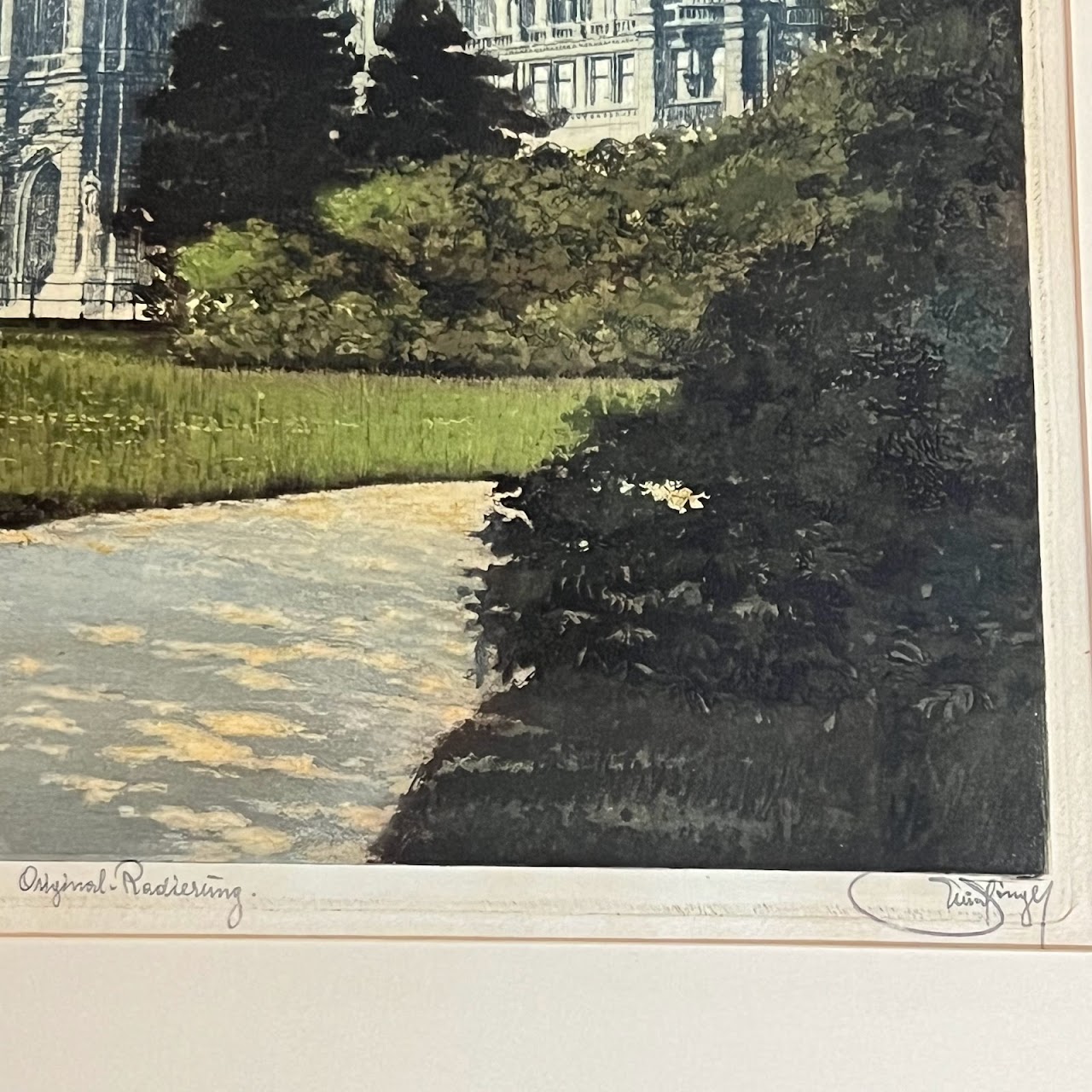 Hans Leisch Signed Cathedral Etching