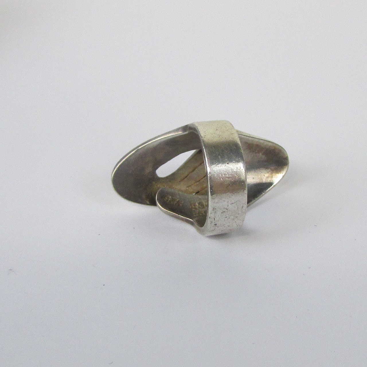 Sterling Silver Modernist Swoop Ring