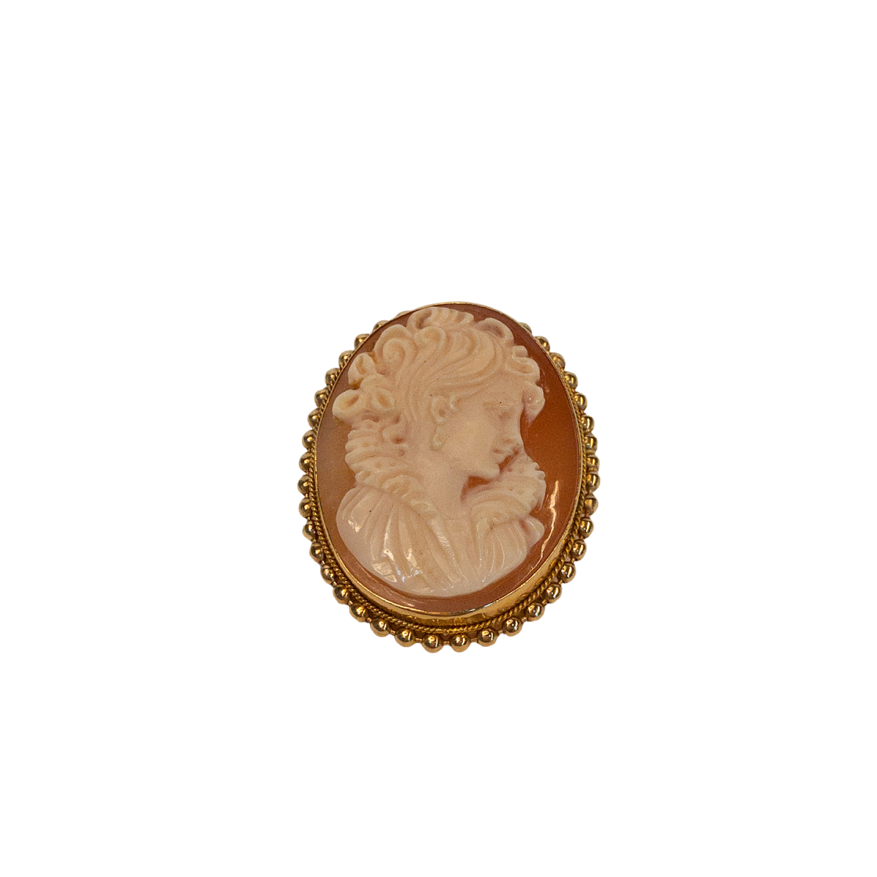 18K Gold Cameo Convertible Brooch