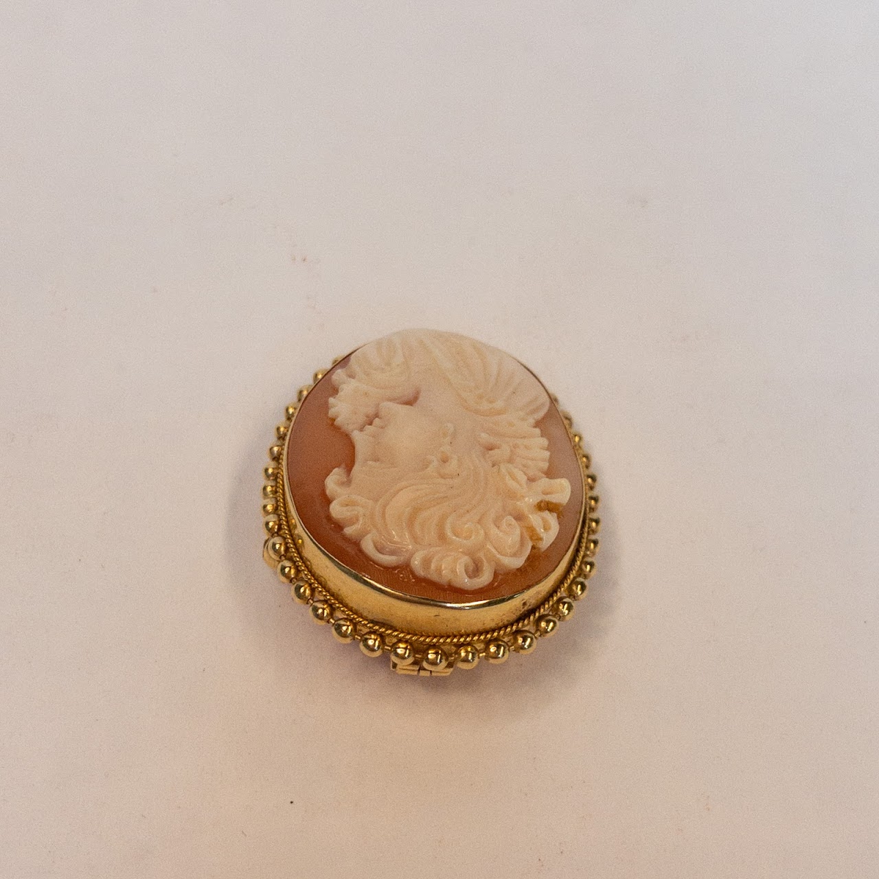 18K Gold Cameo Convertible Brooch