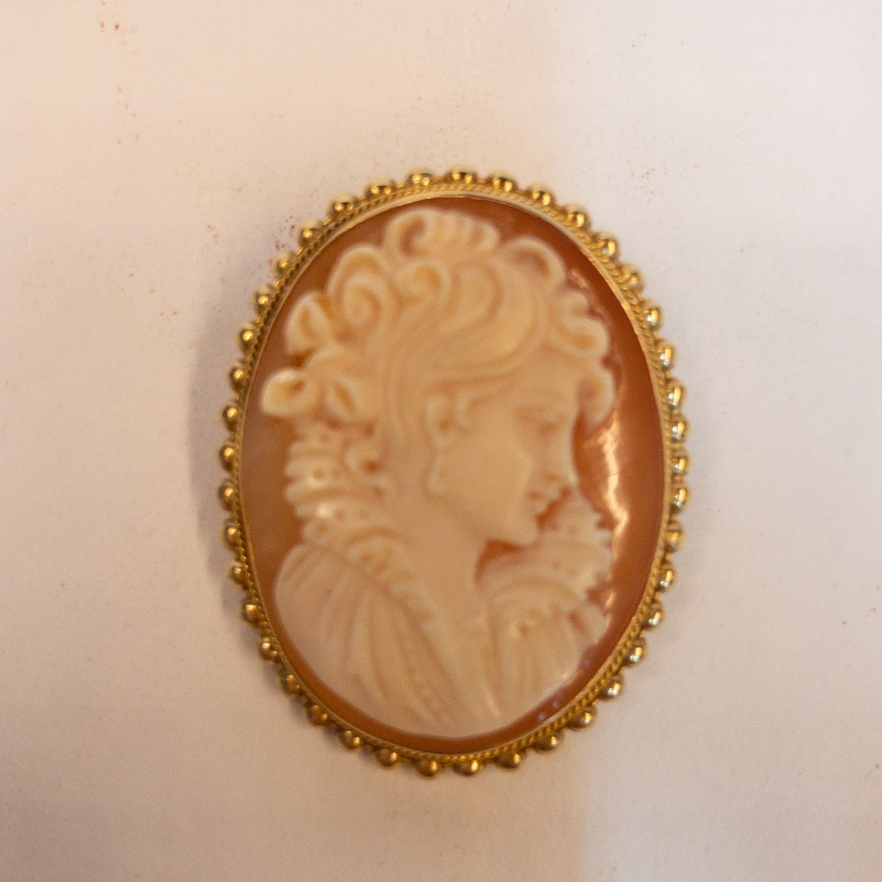 18K Gold Cameo Convertible Brooch