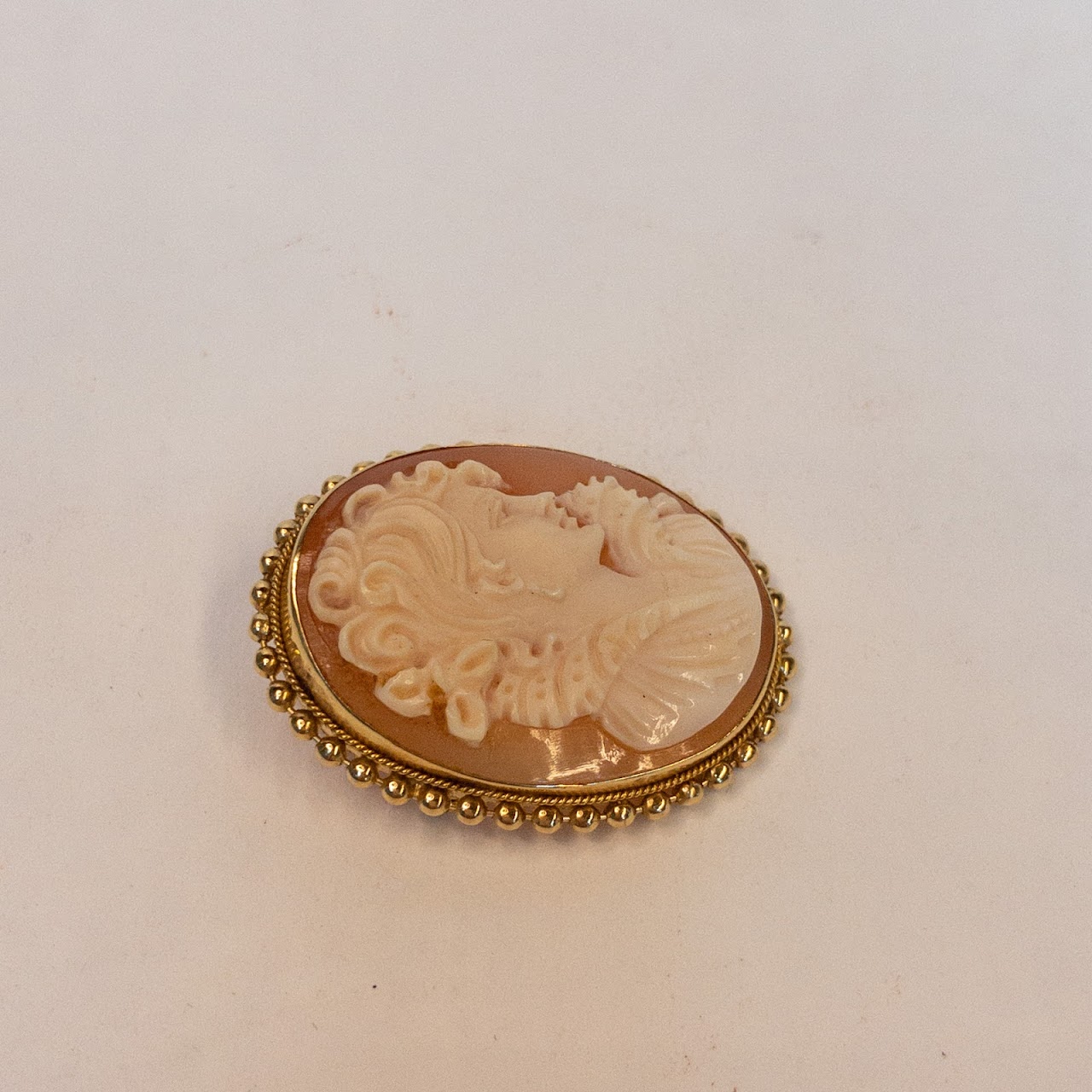 18K Gold Cameo Convertible Brooch