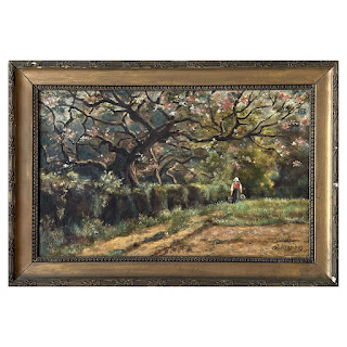 J. Mondon Signed Vintage Oil Landscape Painting