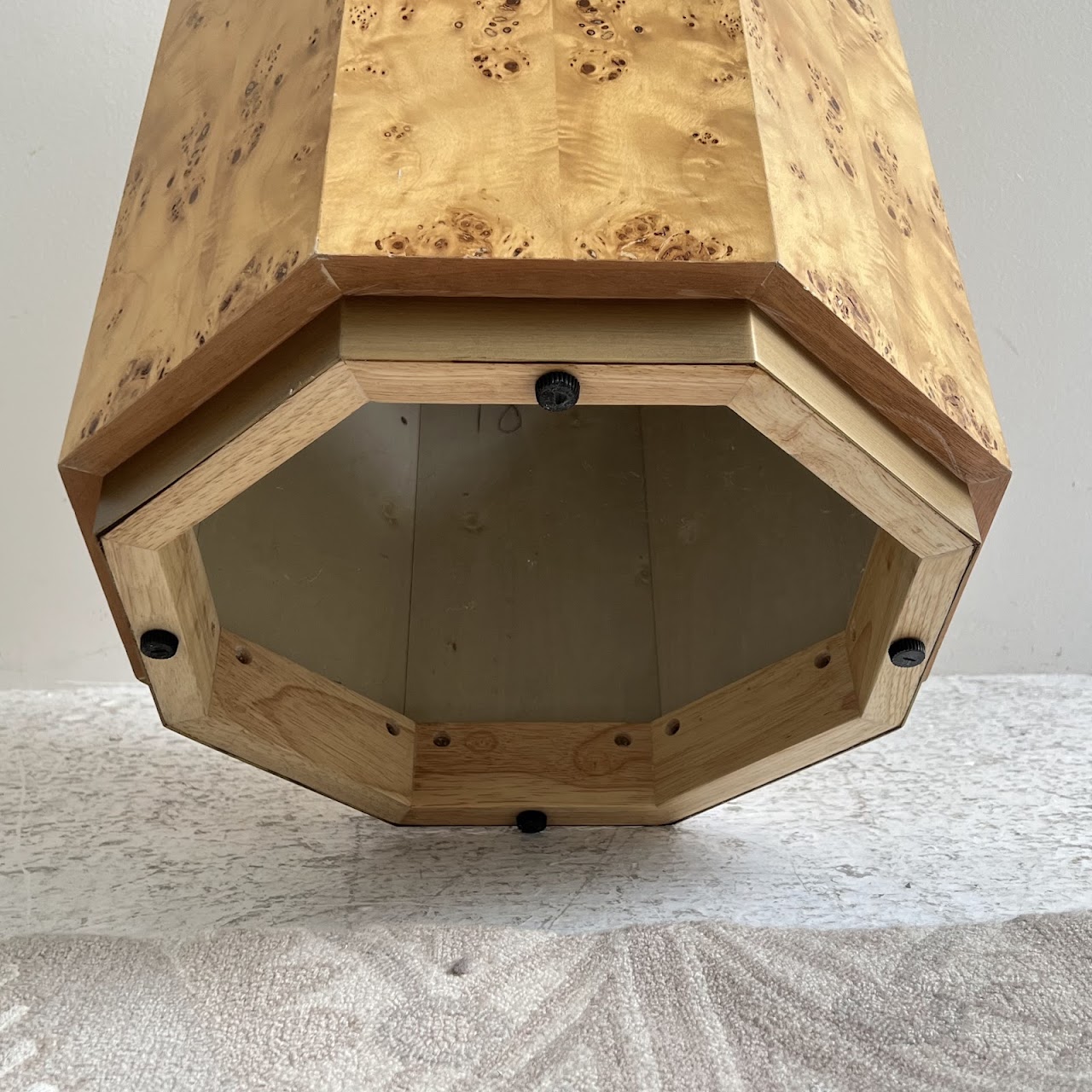 Villa & House Octavia Octagonal Burlwood Accent Table