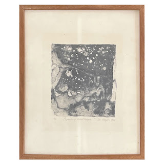 'Exploding Landscape' Signed Small Edition Lithograph, 1974