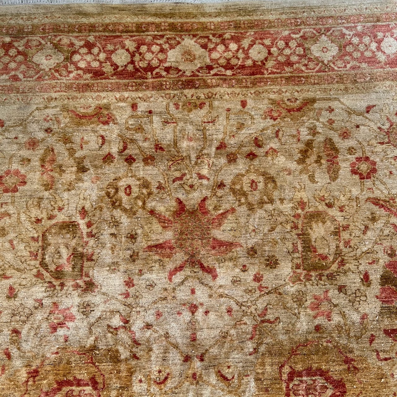 Wool Floral Vintage Carpet