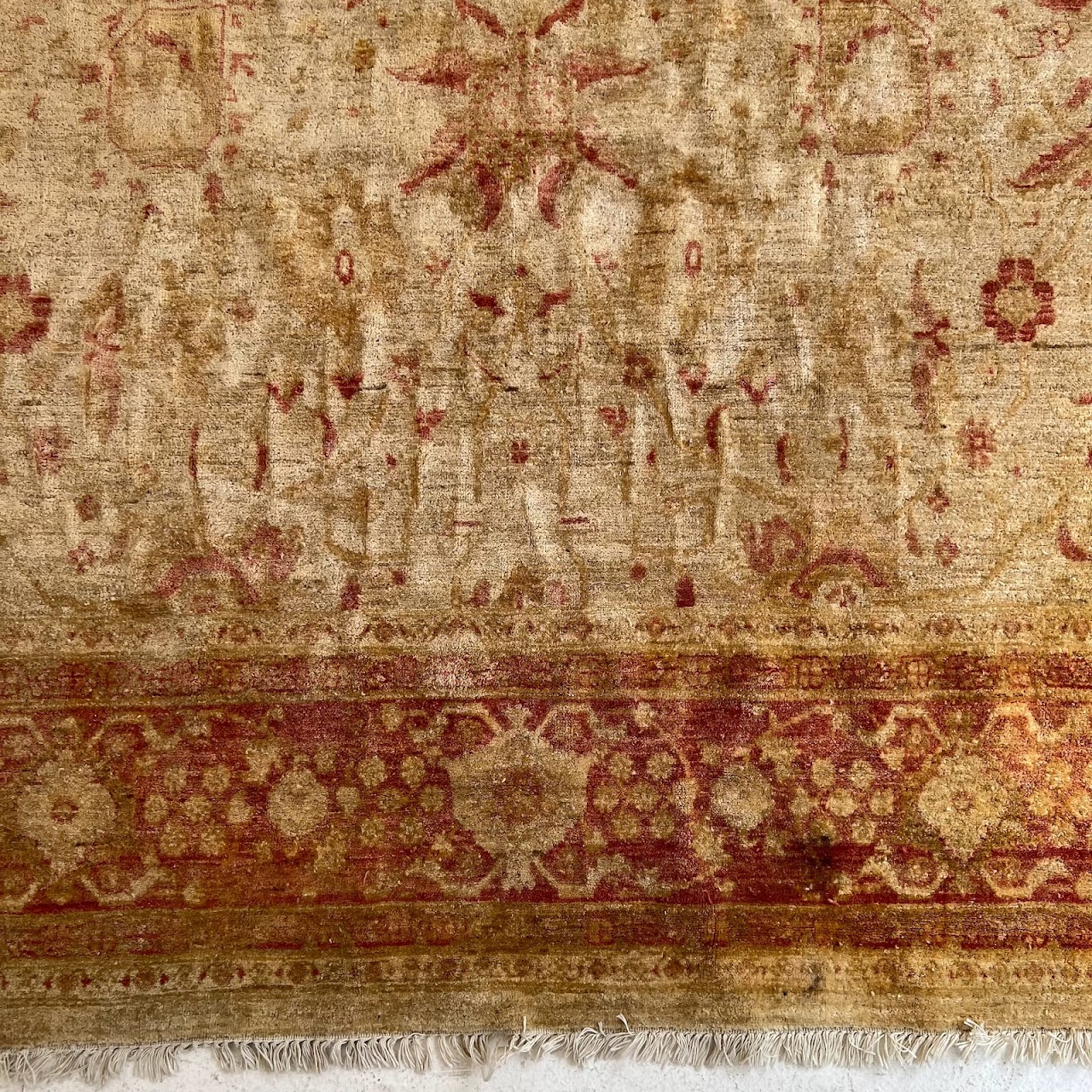 Wool Floral Vintage Carpet