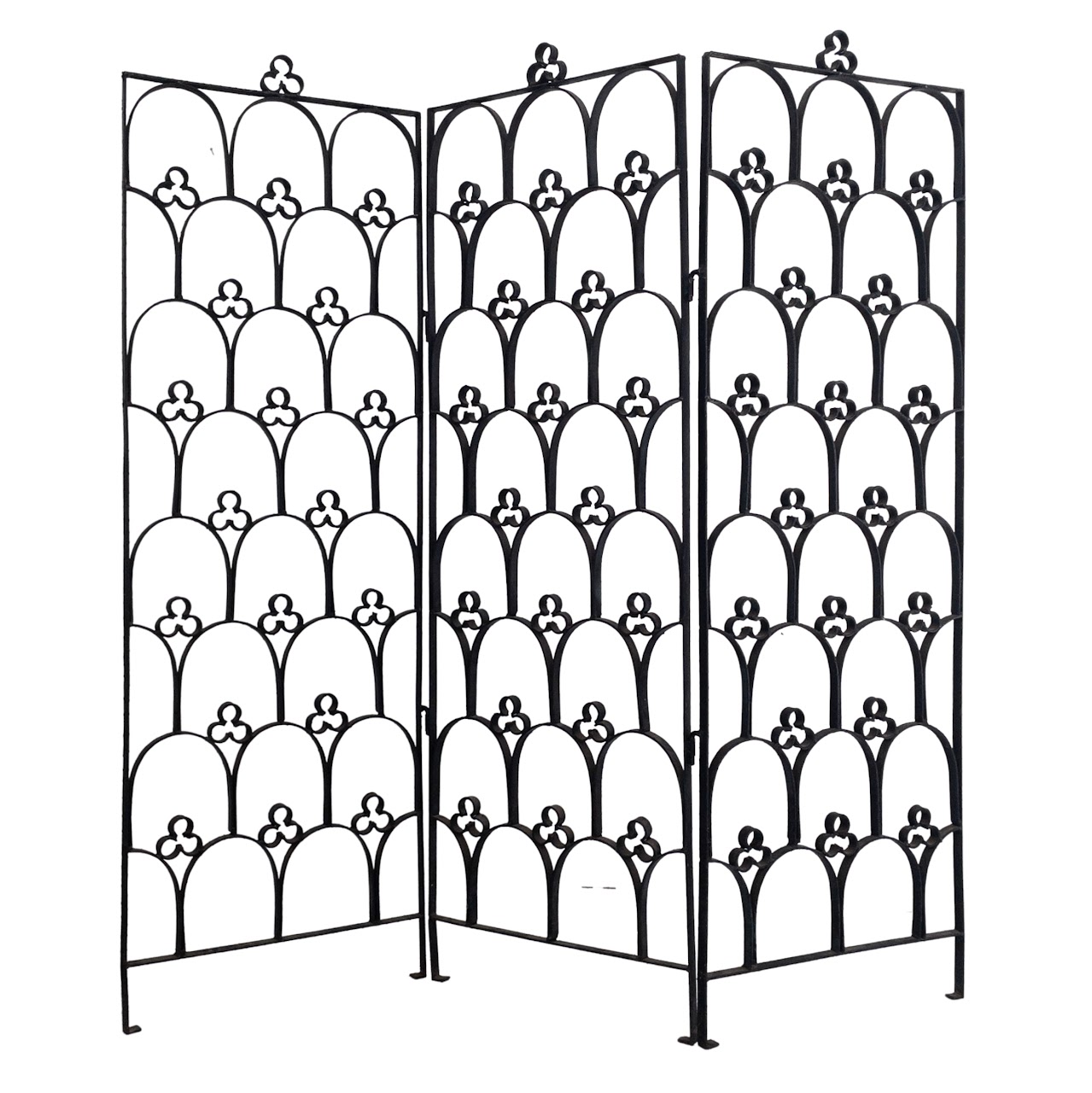 English Gothic Style Iron Three-Panel Gate