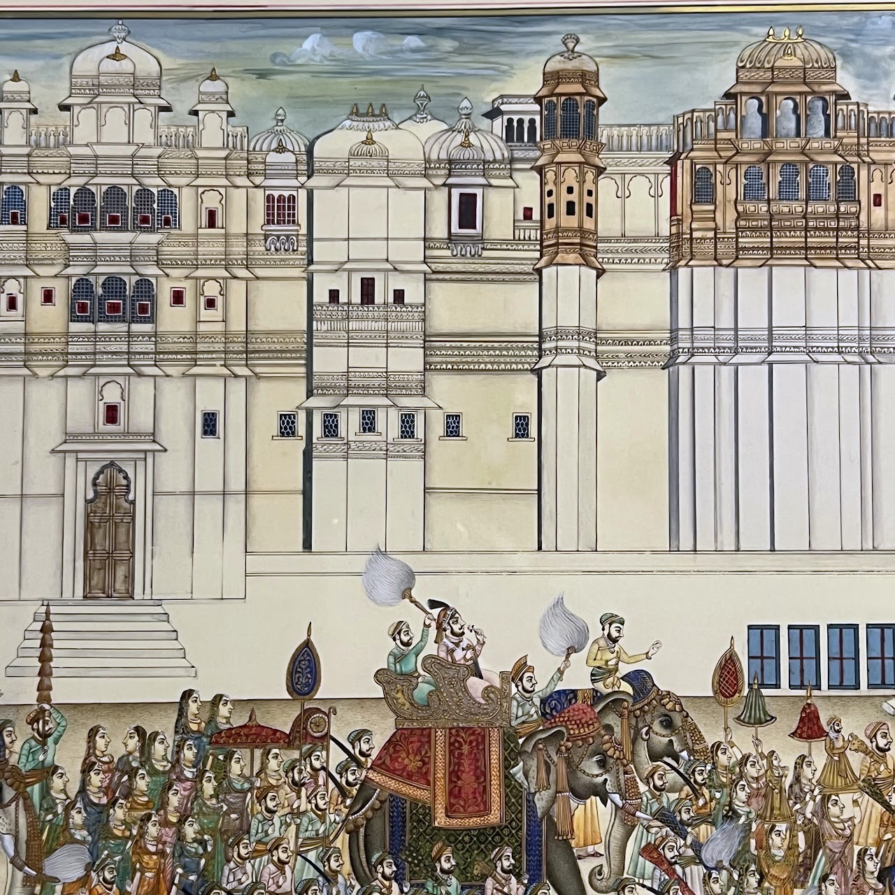Rajasthani Court Procession at Udaiper Painting