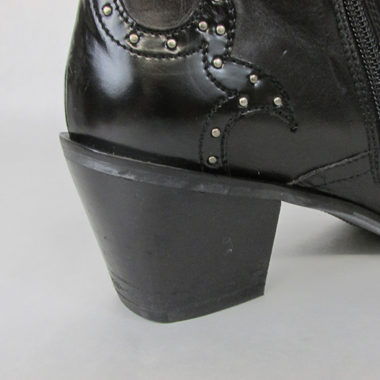 Stuart Weitzman Studded Leather Western Boots