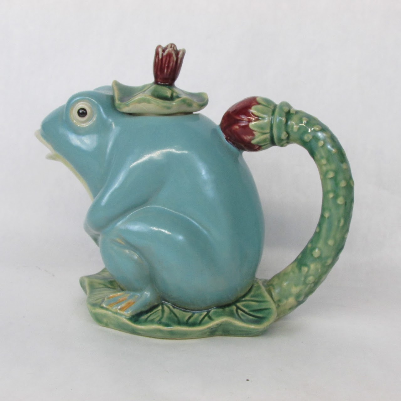 Frog & Lily Pad Ceramic Tea Service and Salt & Pepper Set