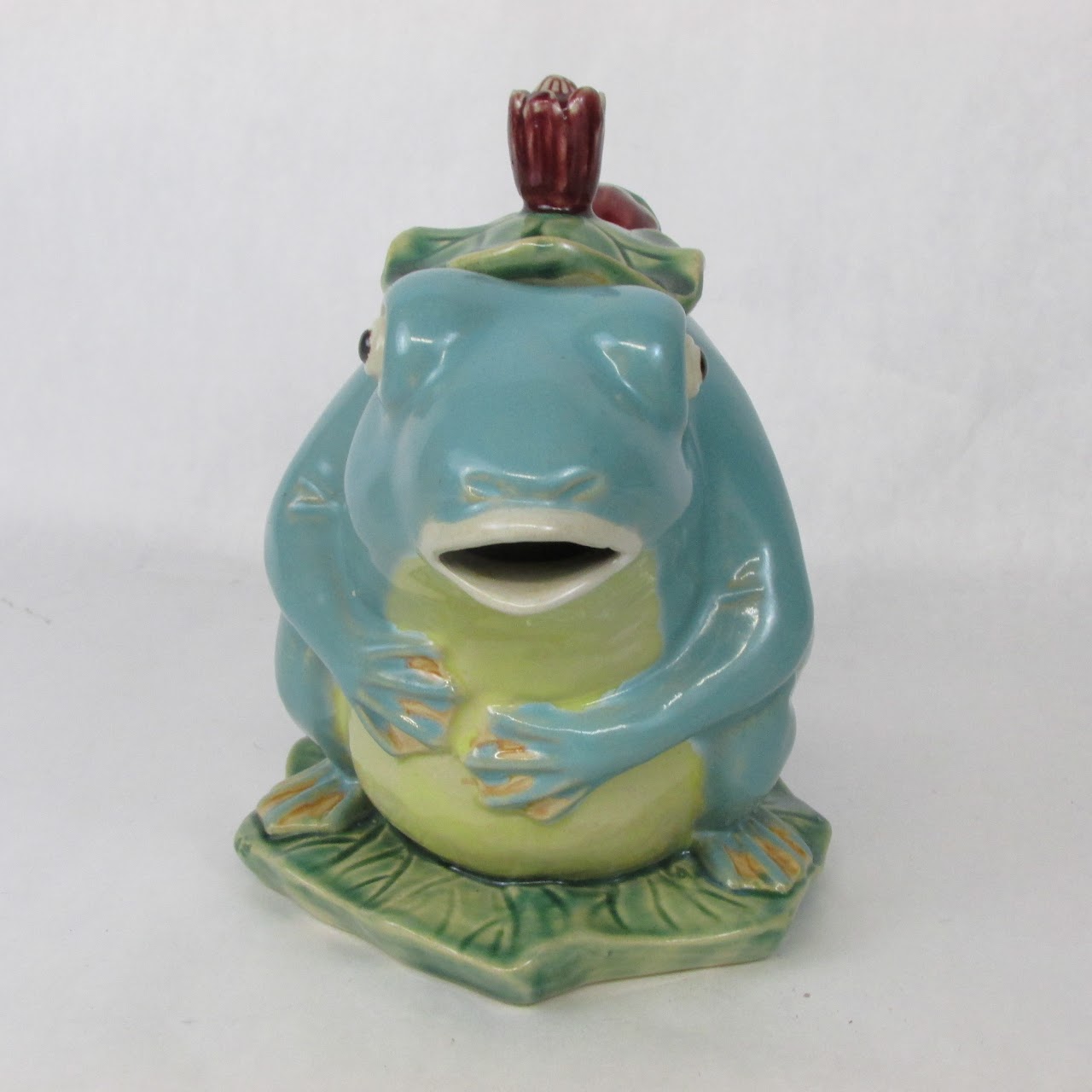 Frog & Lily Pad Ceramic Tea Service and Salt & Pepper Set